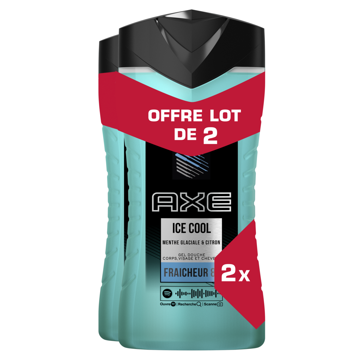 AXE Ice Cool Gel douche menthe glaciale et citron 2x250ml