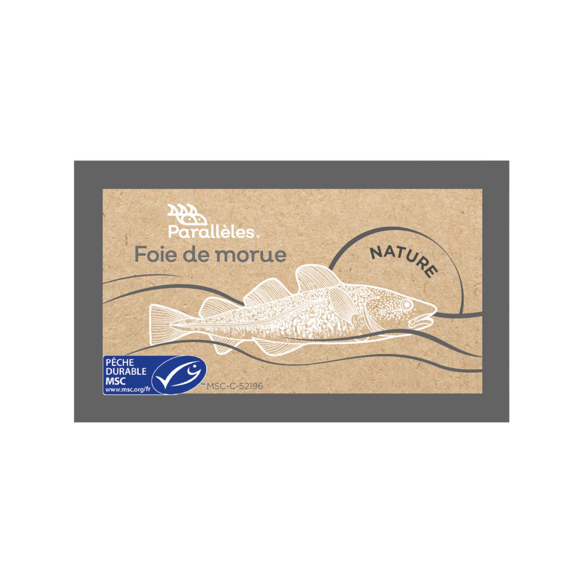 PARALLELES Foie de morue nature MSC 121g