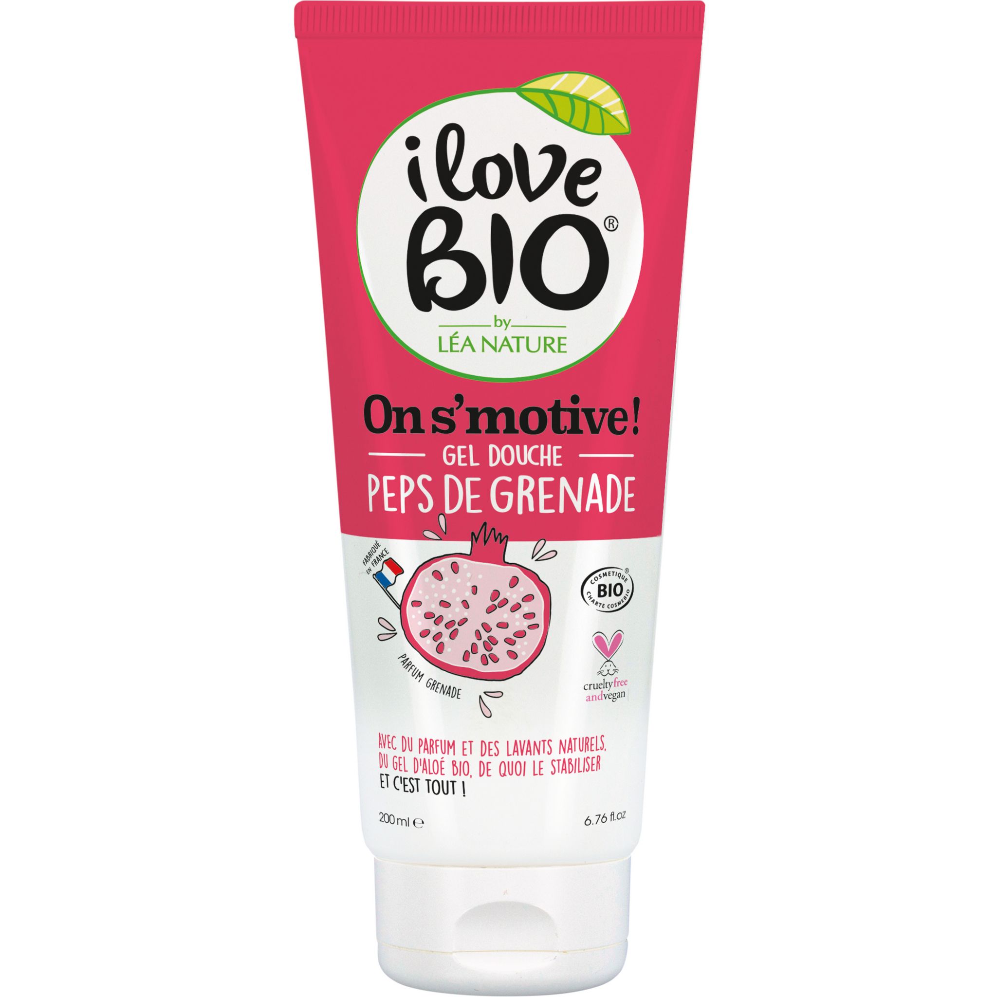 I LOVE BIO Gel douche bio & vegan grenade 200ml