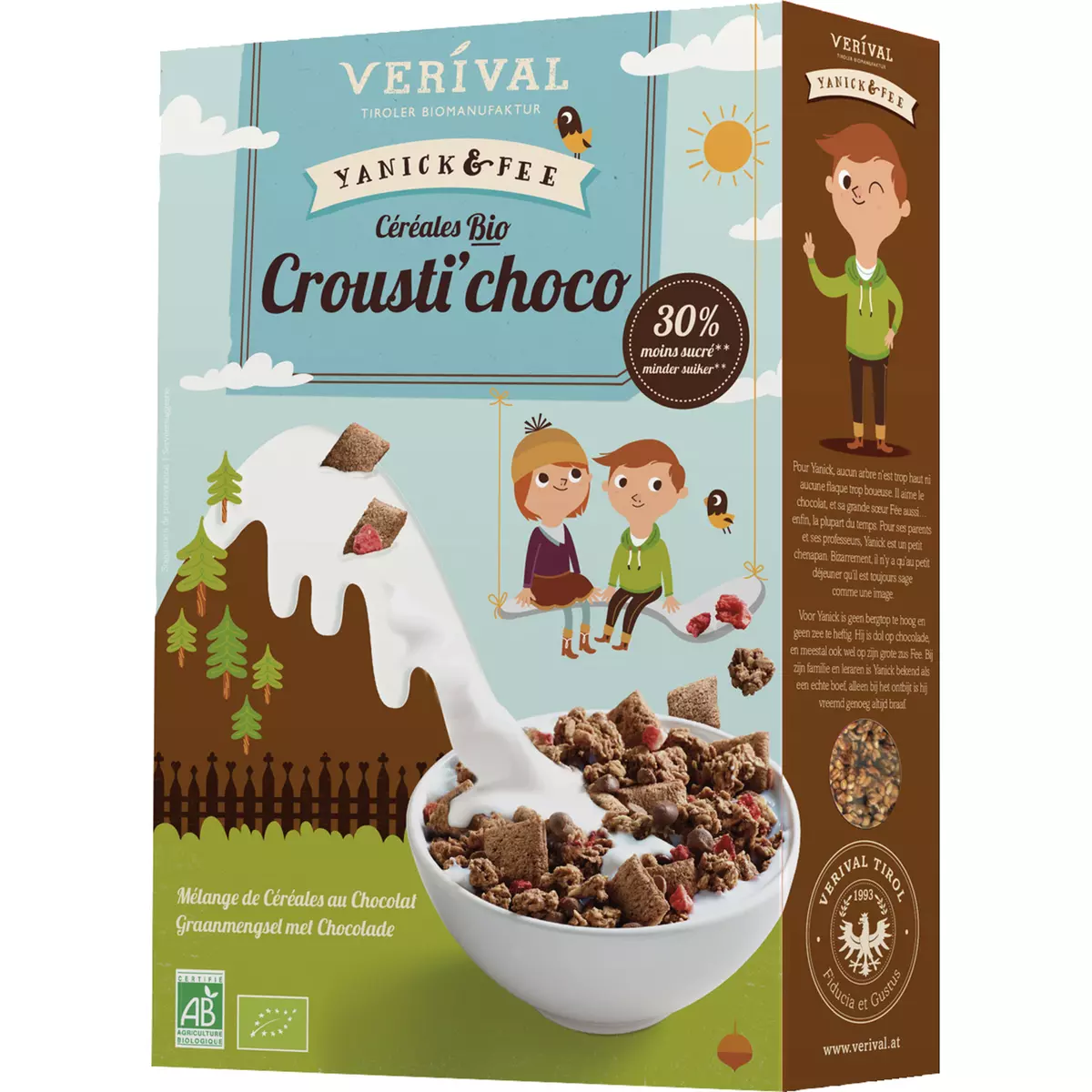 VERIVAL Céréales bio crousti-choco 400g