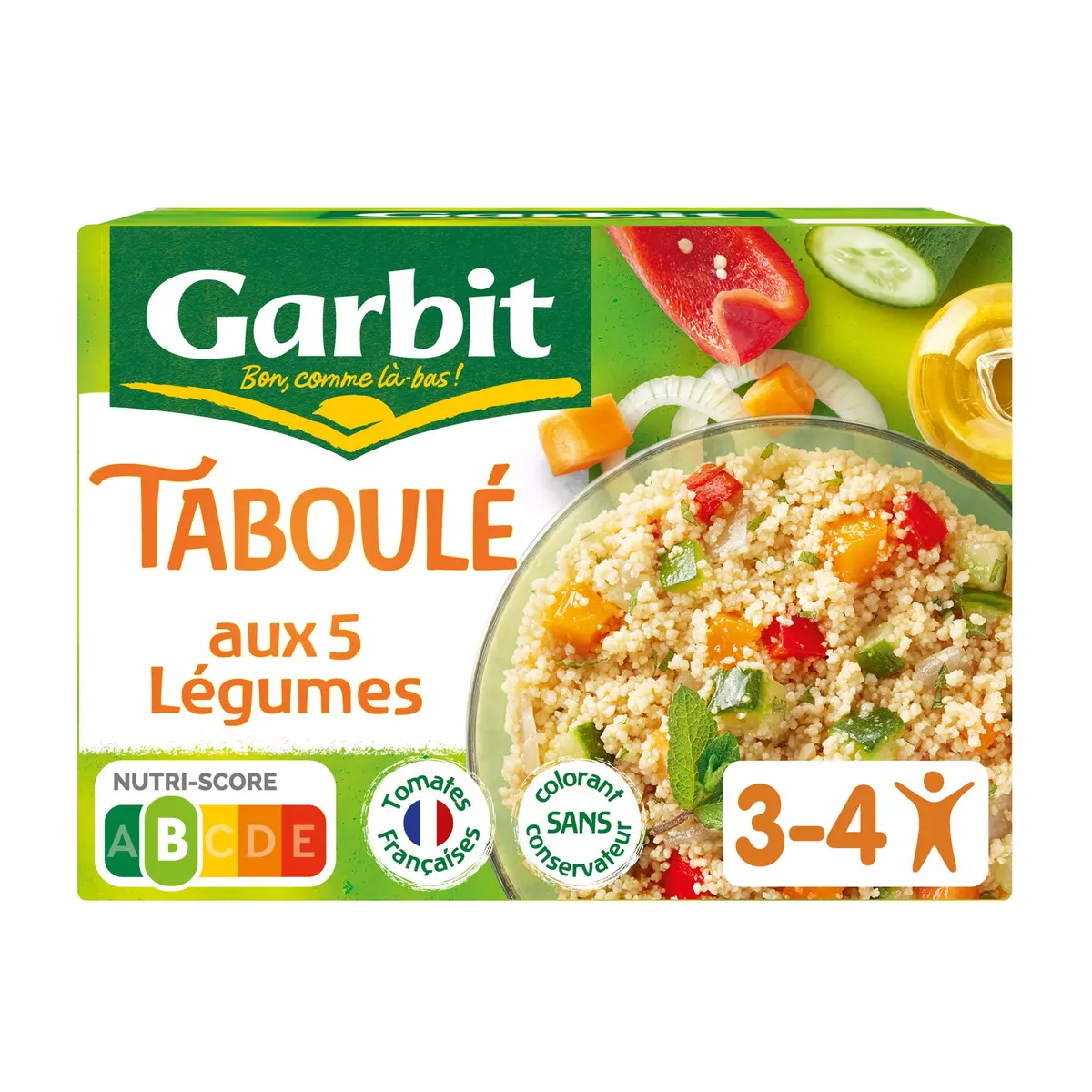 GARBIT Taboulé aux 5 légumes 3-4 personnes 525g