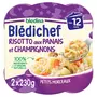 BLEDINA Blédichef assiette risotto panais et champignons dès 12 mois 2x230g