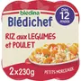 BLEDINA Blédichef assiette légumes riz poulet dès 12 mois 2x230g