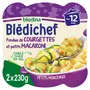 BLEDINA Blédichef assiette courgettes et macaronis dès 12 mois 2x230g