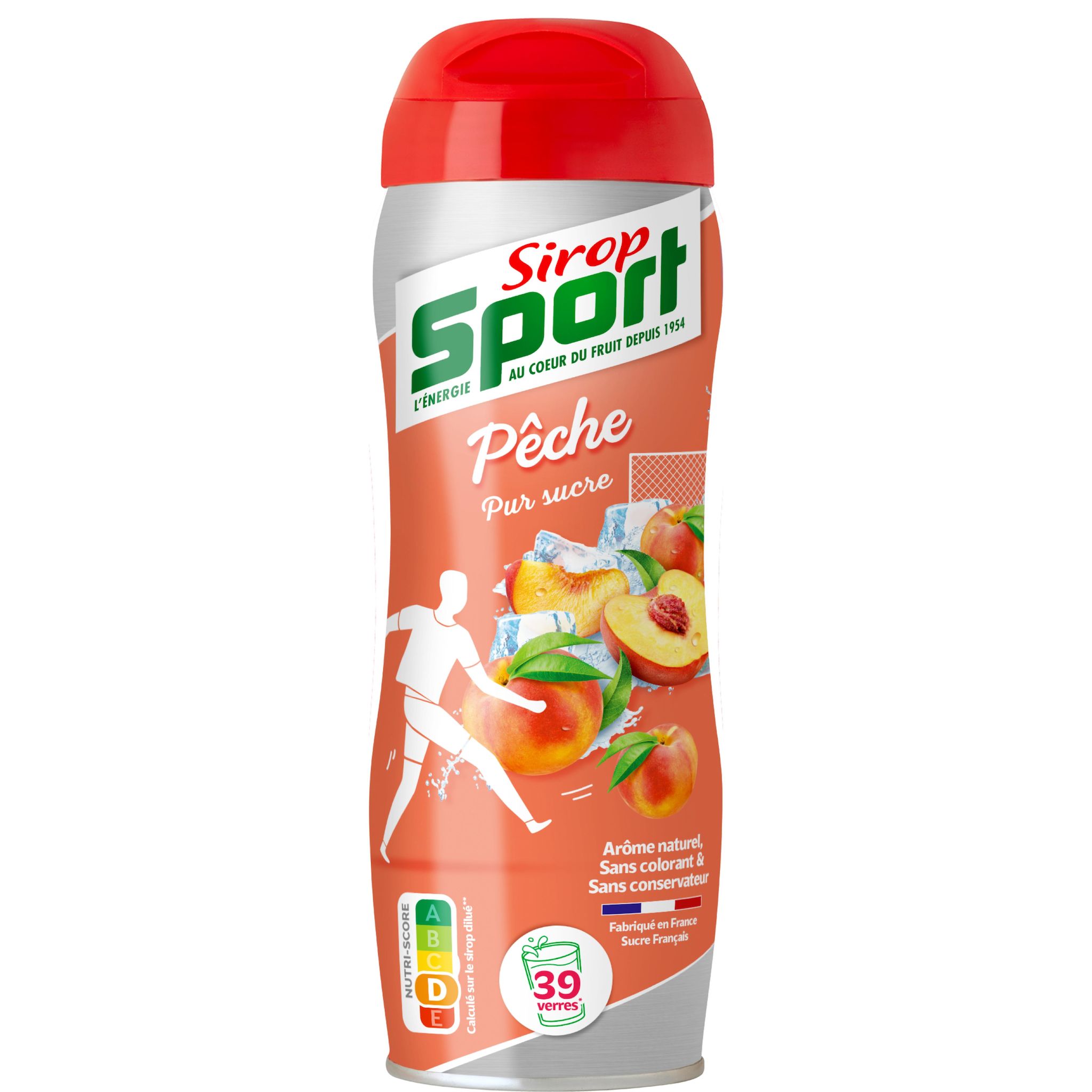 SIROP SPORT Sirop de pêche bidon métal 60cl