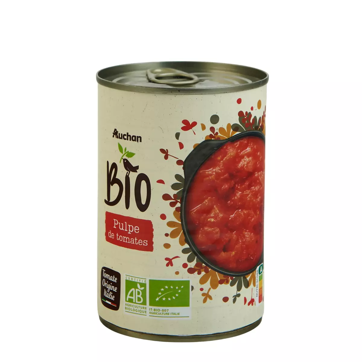 AUCHAN BIO Pulpe de tomates 400g