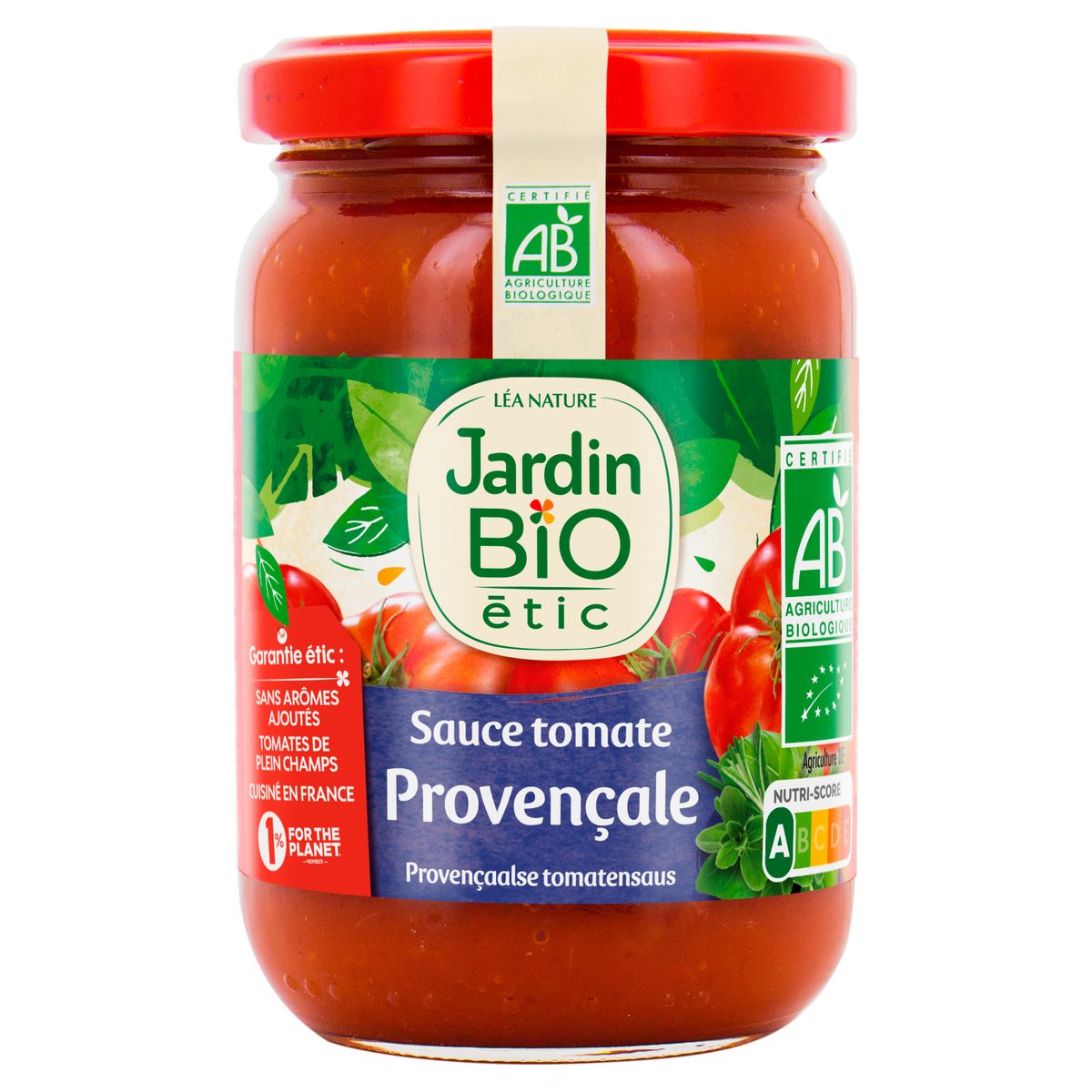 JARDIN BIO ETIC Sauce tomate provençale en bocal 200g