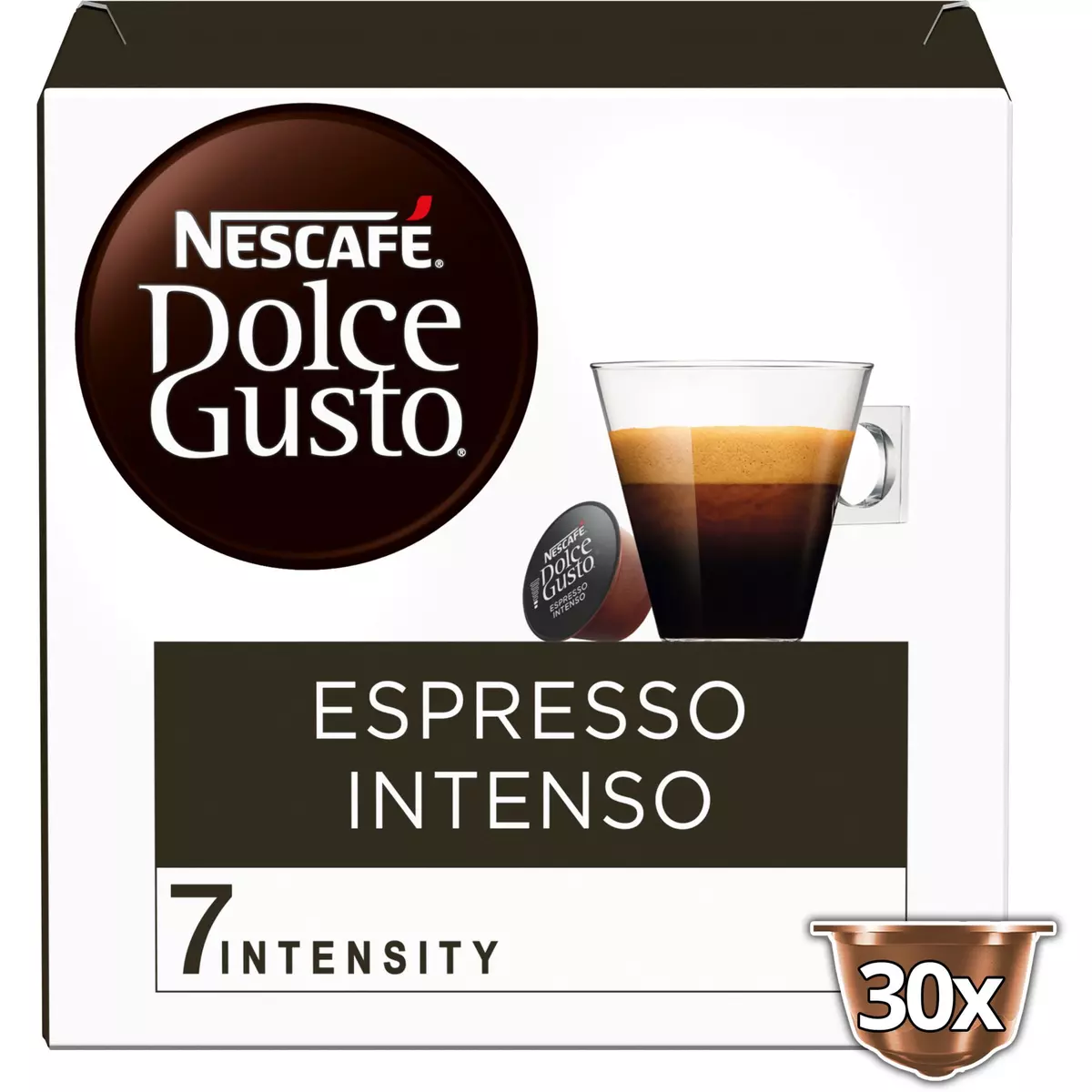 DOLCE GUSTO Capsules de café espresso intenso intensité 7 30 capsules 210g