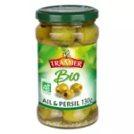 TRAMIER Olives vertes dénoyautées bio ail & persil 130g