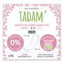 TADAM Serviettes hygiéniques sensitives sans ailettes 100% coton bio normal 16 serviettes