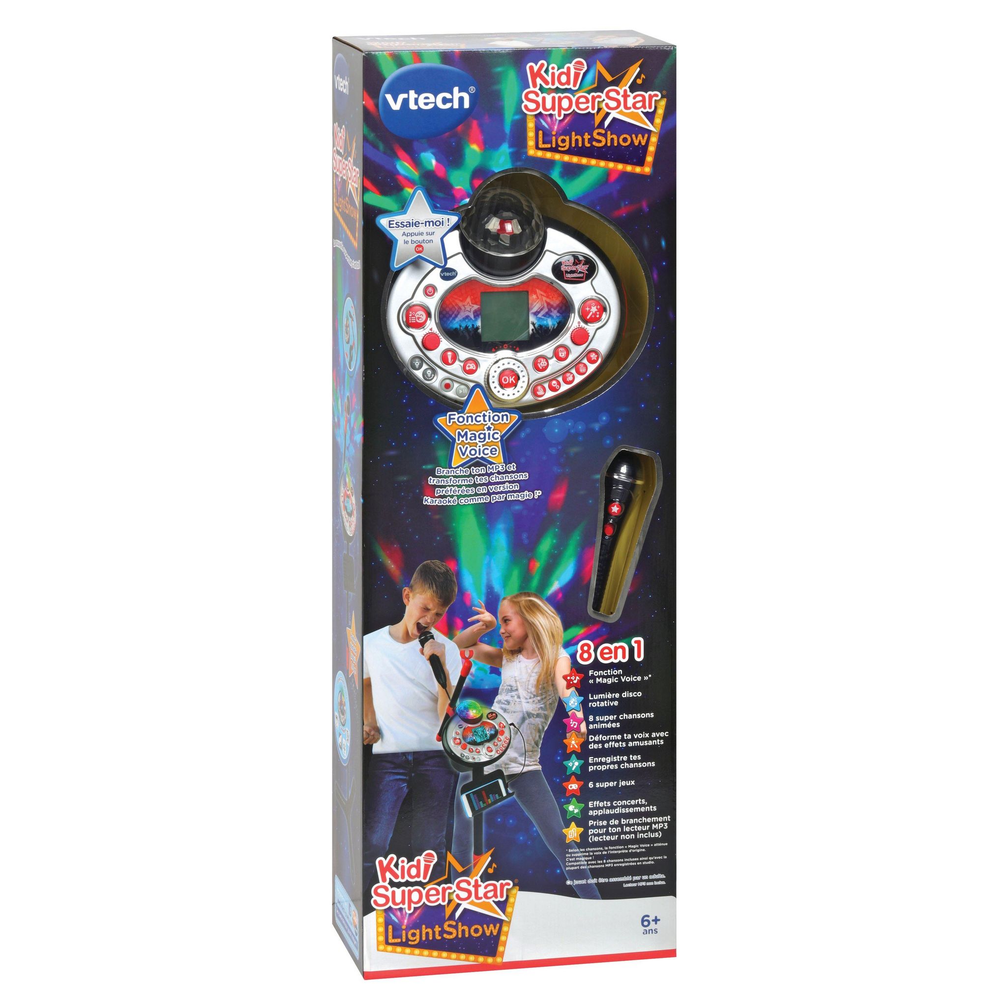 Voir la diapositive 6 : VTECH Micro sur pied SuperStar Light Show - Noir