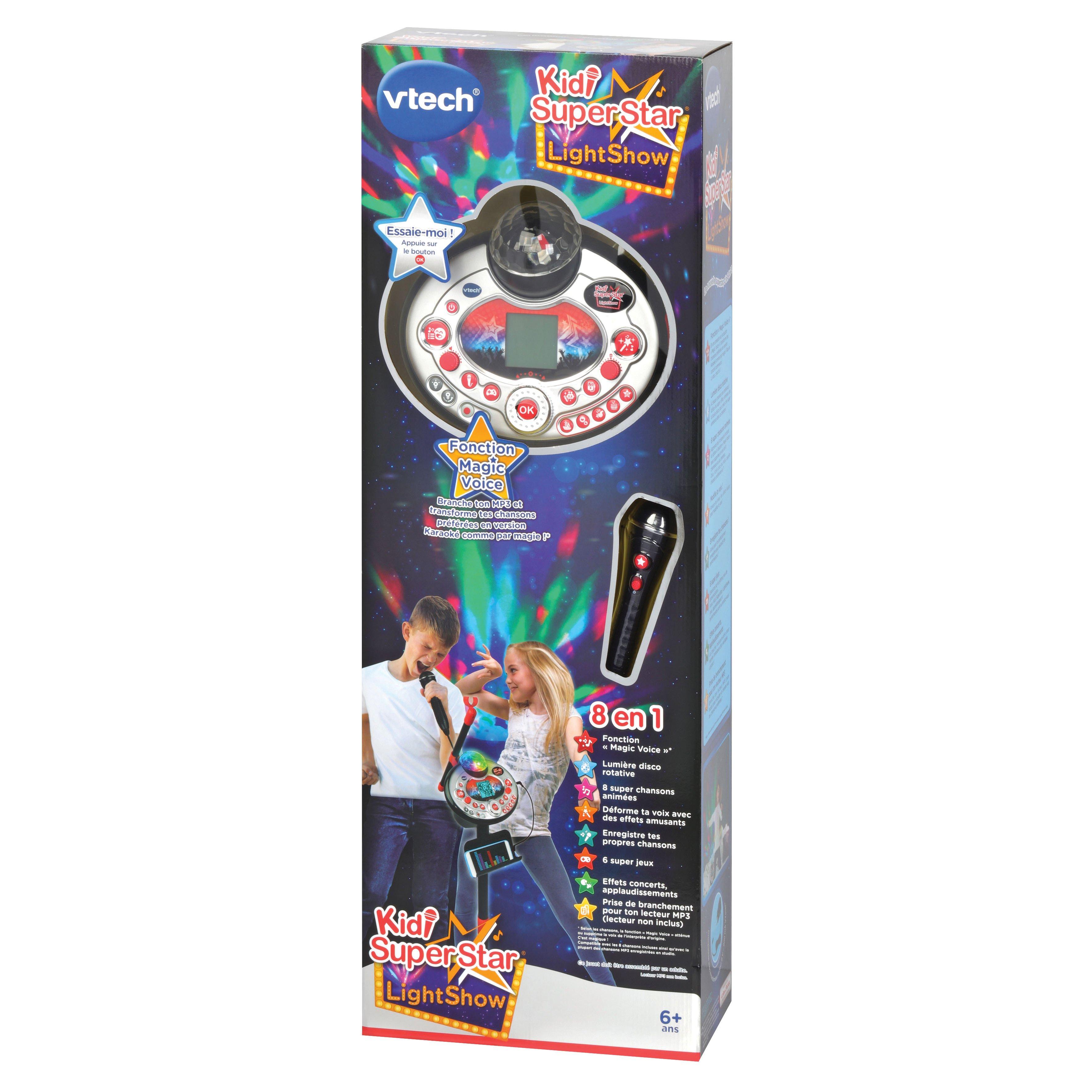 Voir la diapositive 5 : VTECH Micro sur pied SuperStar Light Show - Noir