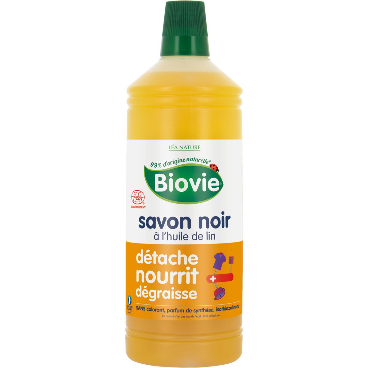BIOVIE Nettoyant savon noir écologique à l'huile de lin 1l