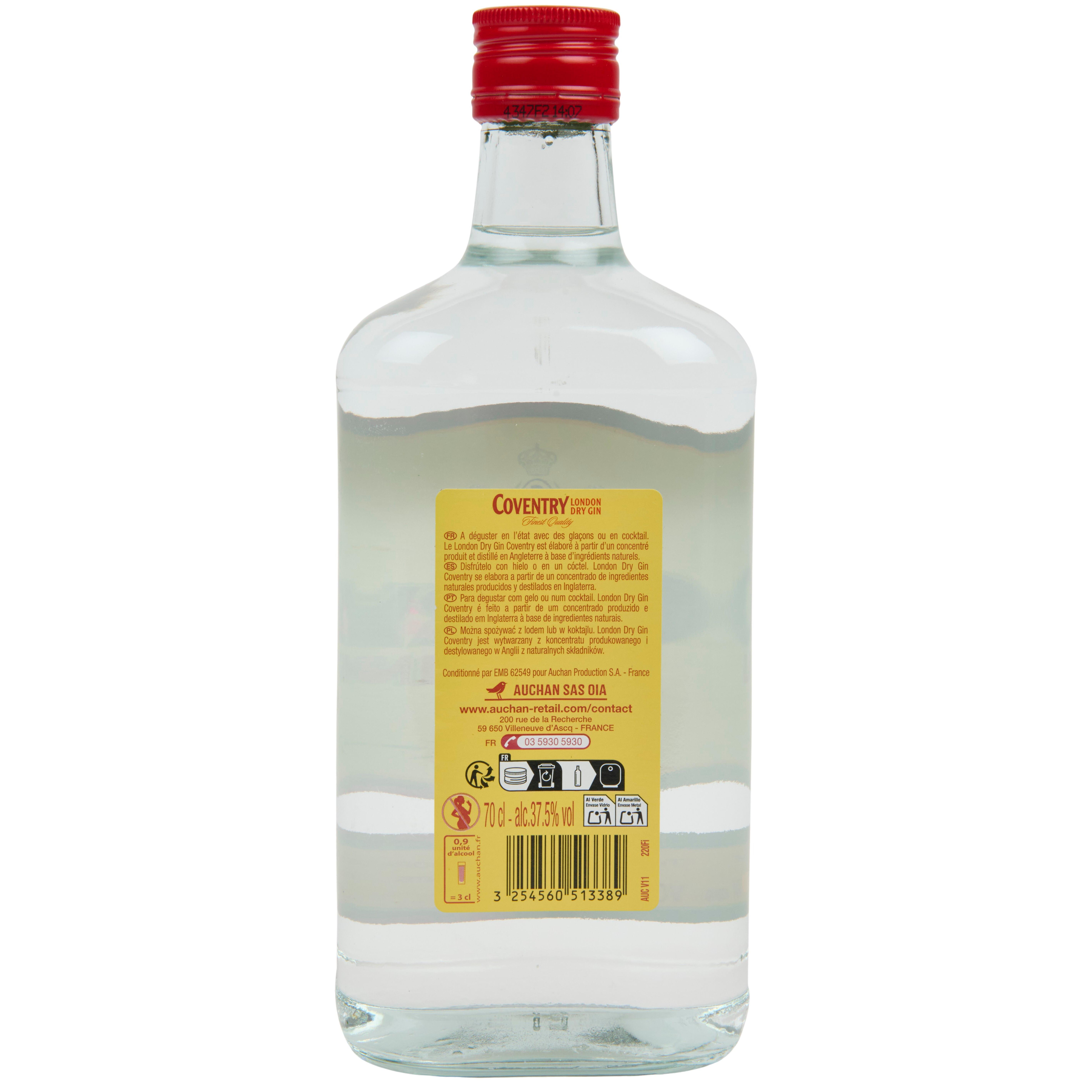 Voir la diapositive 2 : COVENTRY Gin 37,5% 70cl