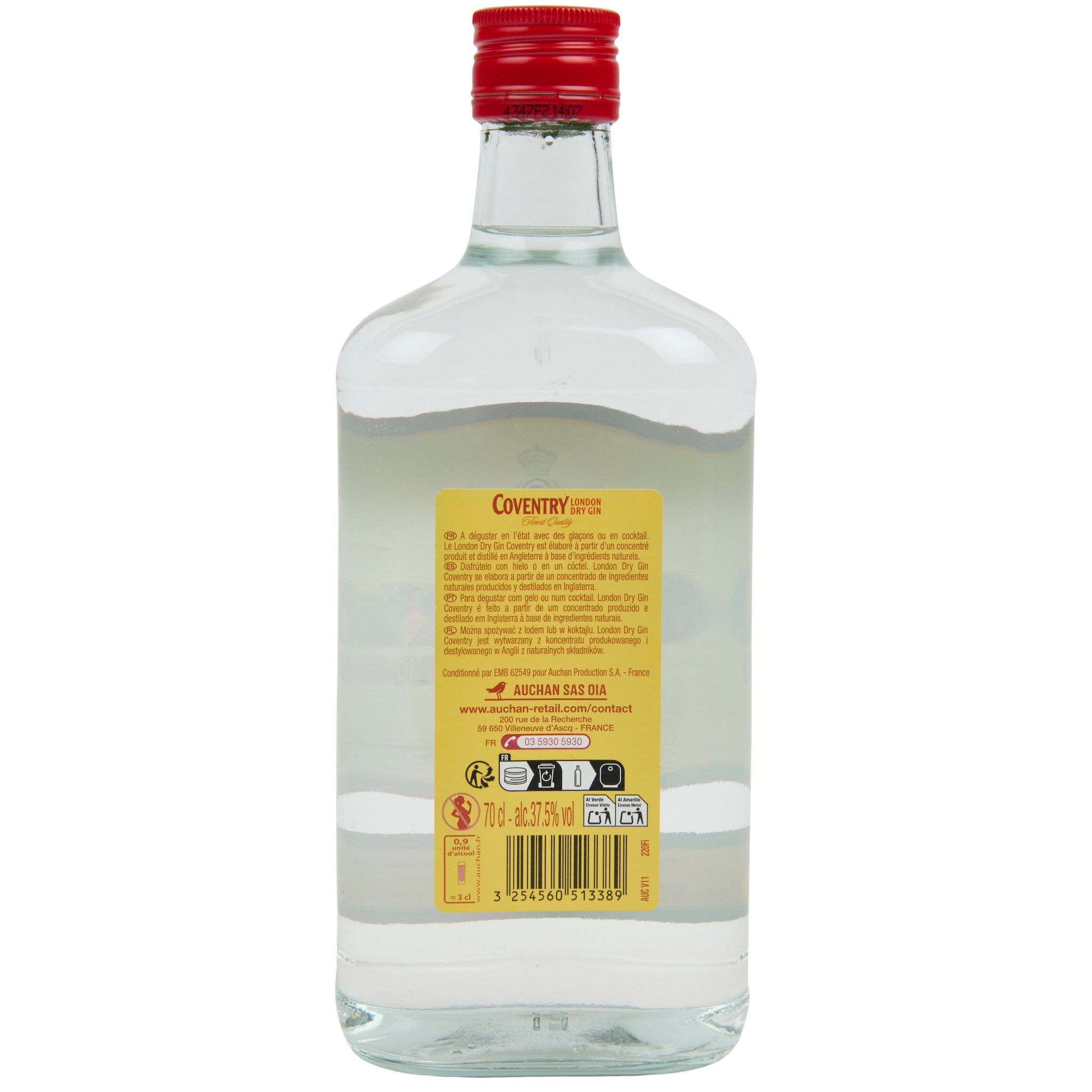 Voir la diapositive 2 : COVENTRY Gin 37,5% 70cl