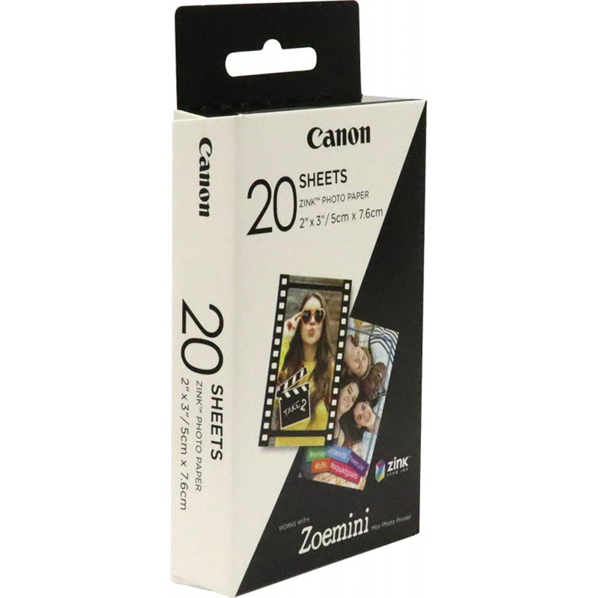 Voir la diapositive 2 : CANON Papier photo Zink pour Zoemini 20 feuilles