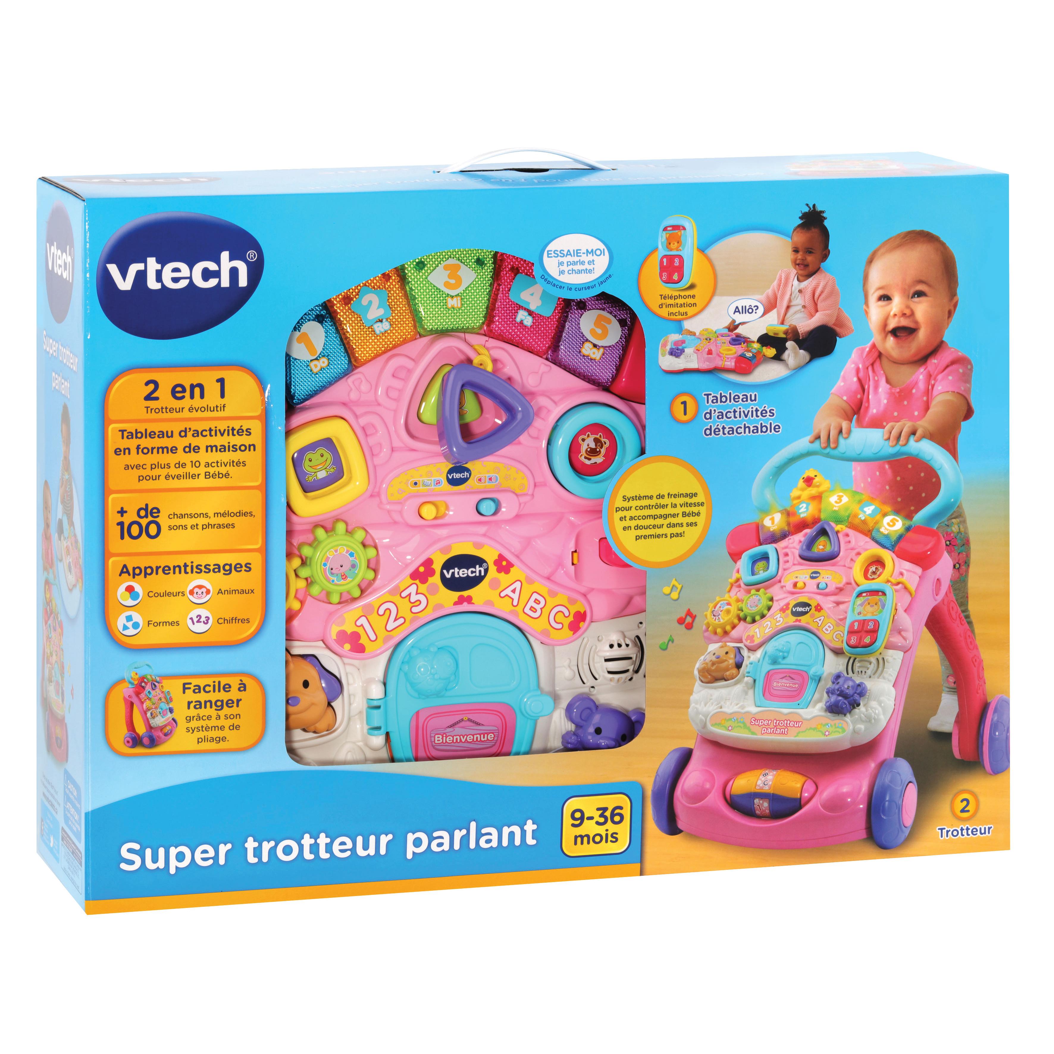Voir la diapositive 6 : VTECH Super Trotteur parlant 2 en 1 - Rose