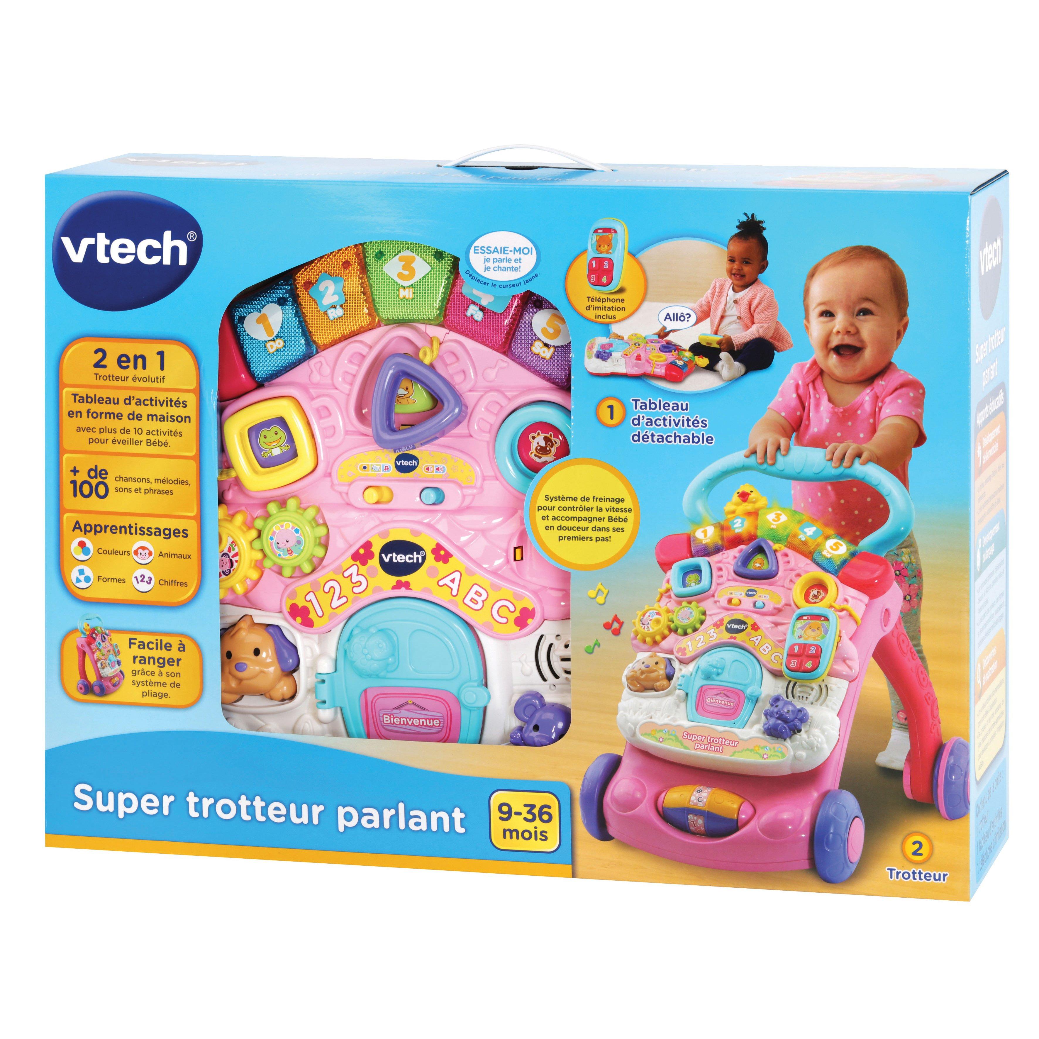 Voir la diapositive 5 : VTECH Super Trotteur parlant 2 en 1 - Rose