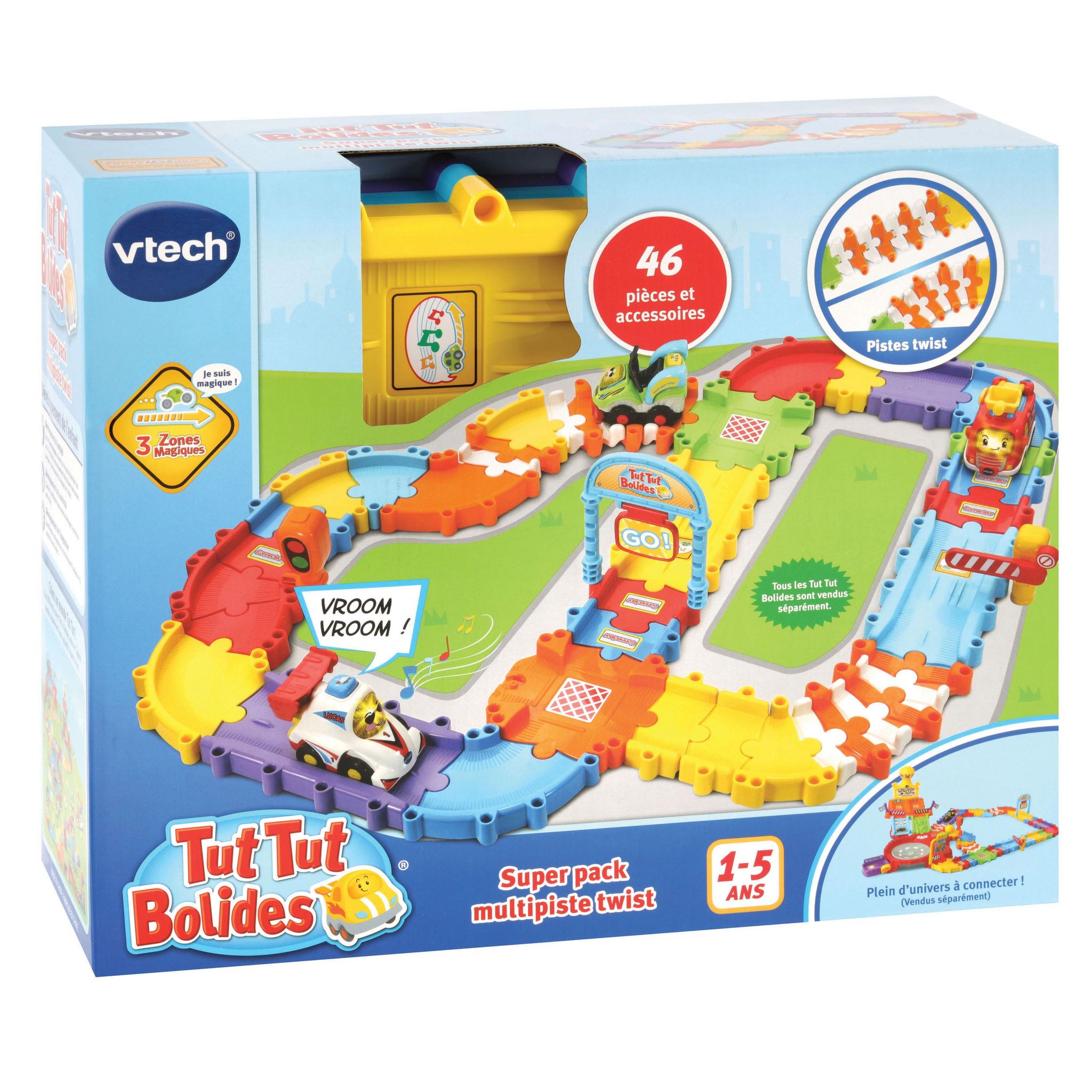 Voir la diapositive 2 : VTECH Circuit Tut Tut Bolides Super Pack Mutlipiste Twist