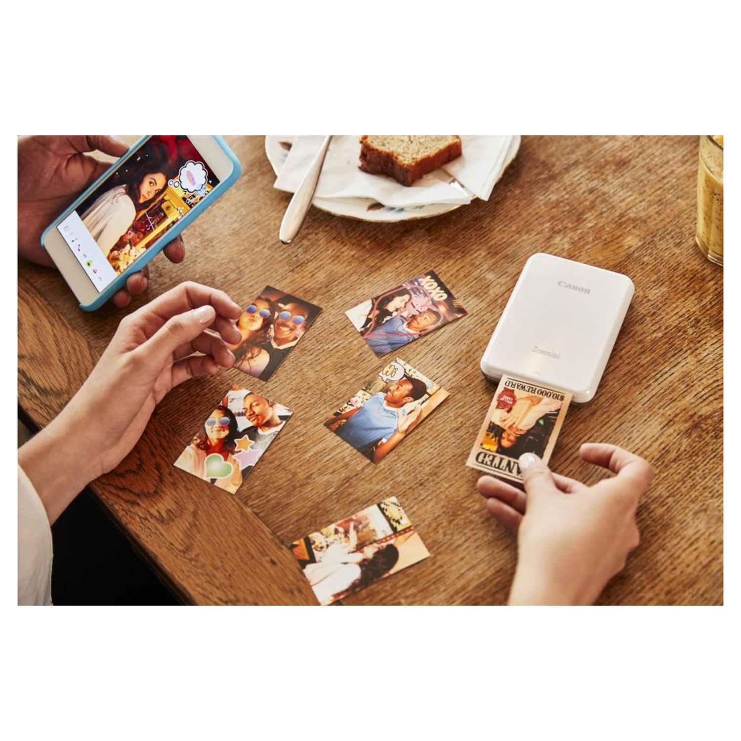 Voir la diapositive 5 : CANON Imprimante photo portable Zoemini Blanche