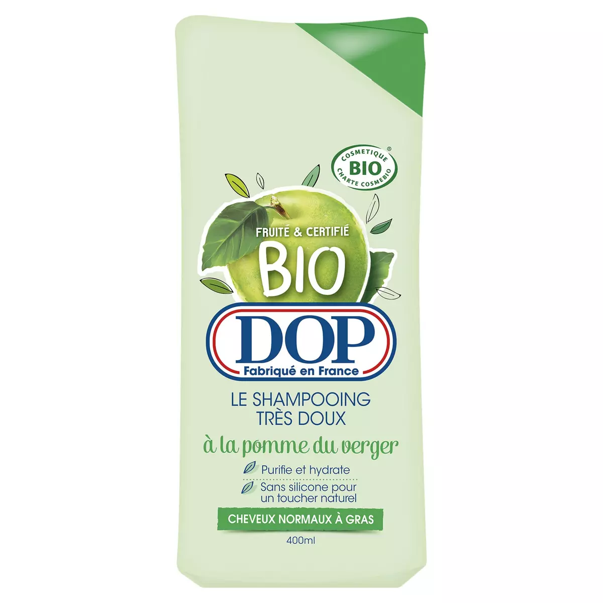 DOP Shampoing bio pomme du verger cheveux normaux à gras 400ml