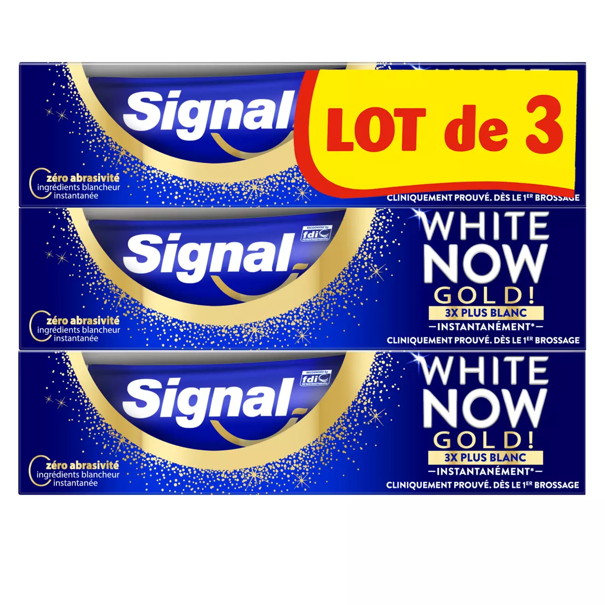 SIGNAL Dentifrice White Now Gold 3x75ml