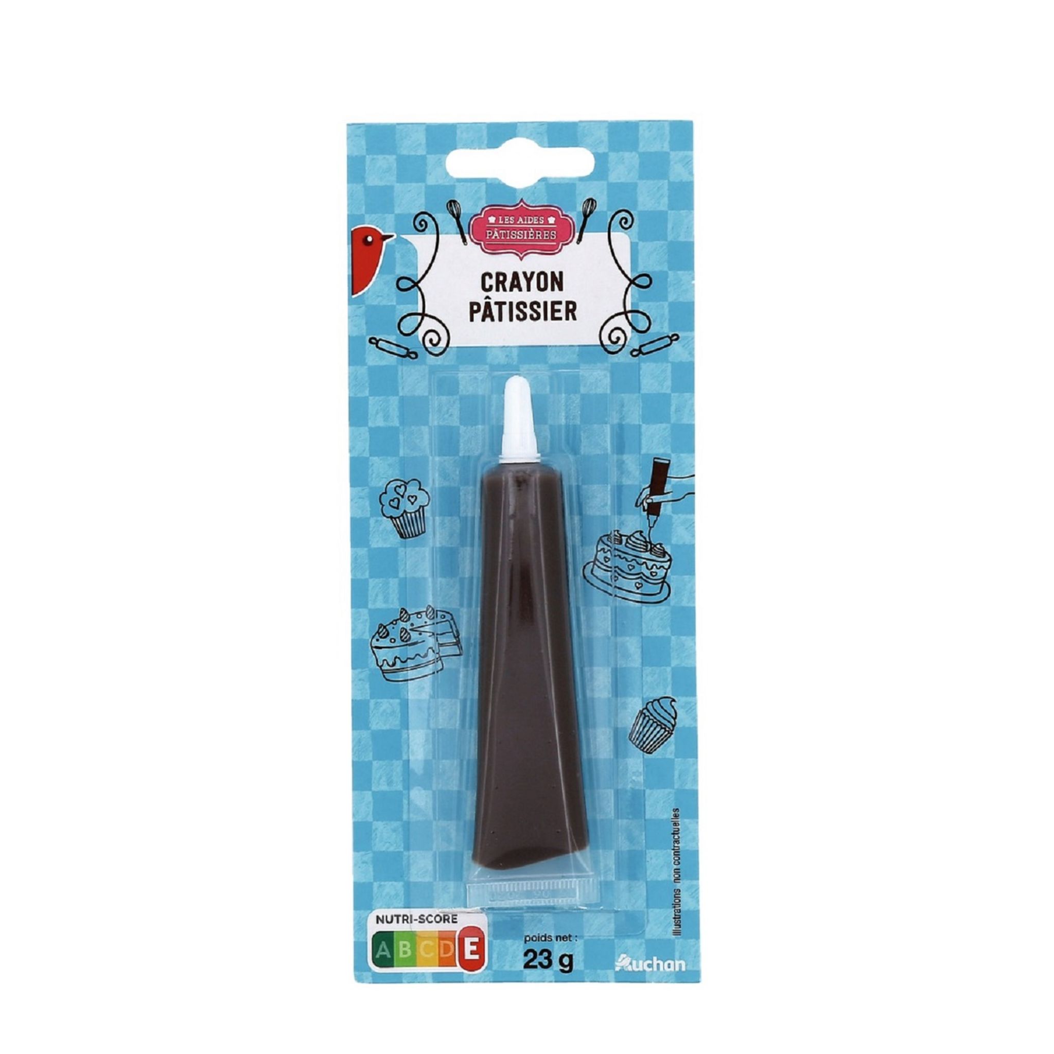 AUCHAN Crayon pâtissier au chocolat 23g
