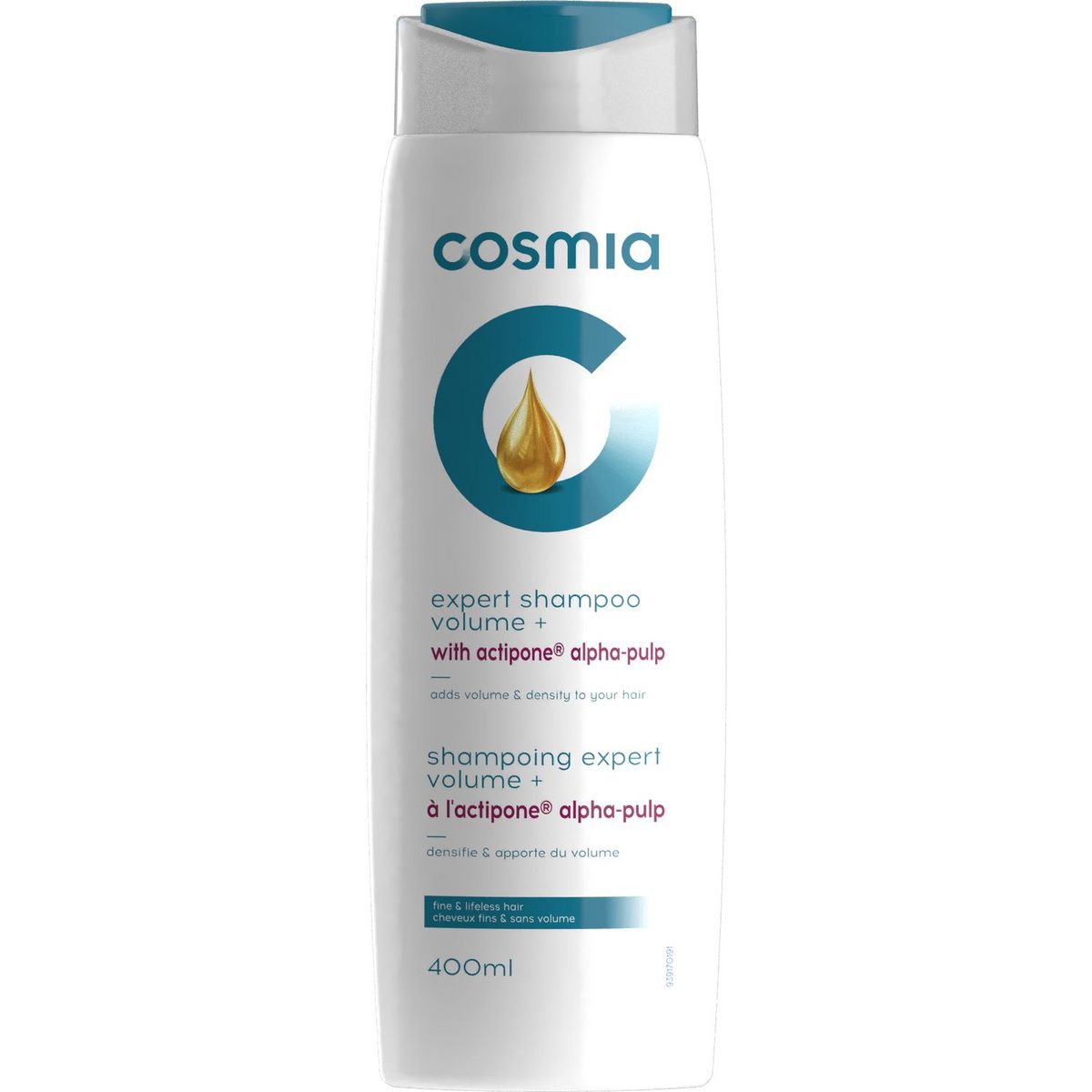COSMIA Shampoing à l'actipone alpha-pulp cheveux fins et sans volume 400ml