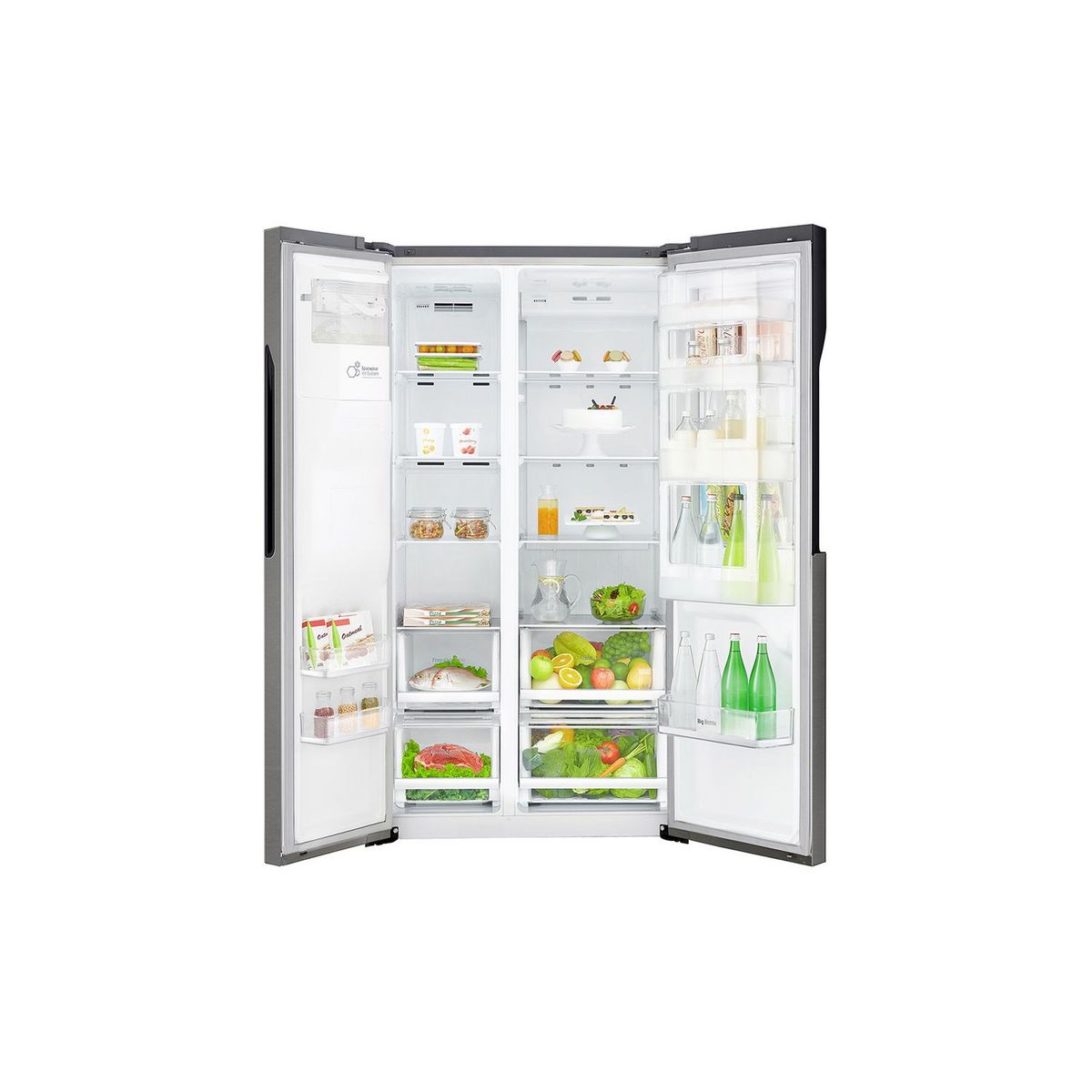 LG Réfrigérateur américain GSJ360DIDV, 606 L, Froid ventilé No frost, F