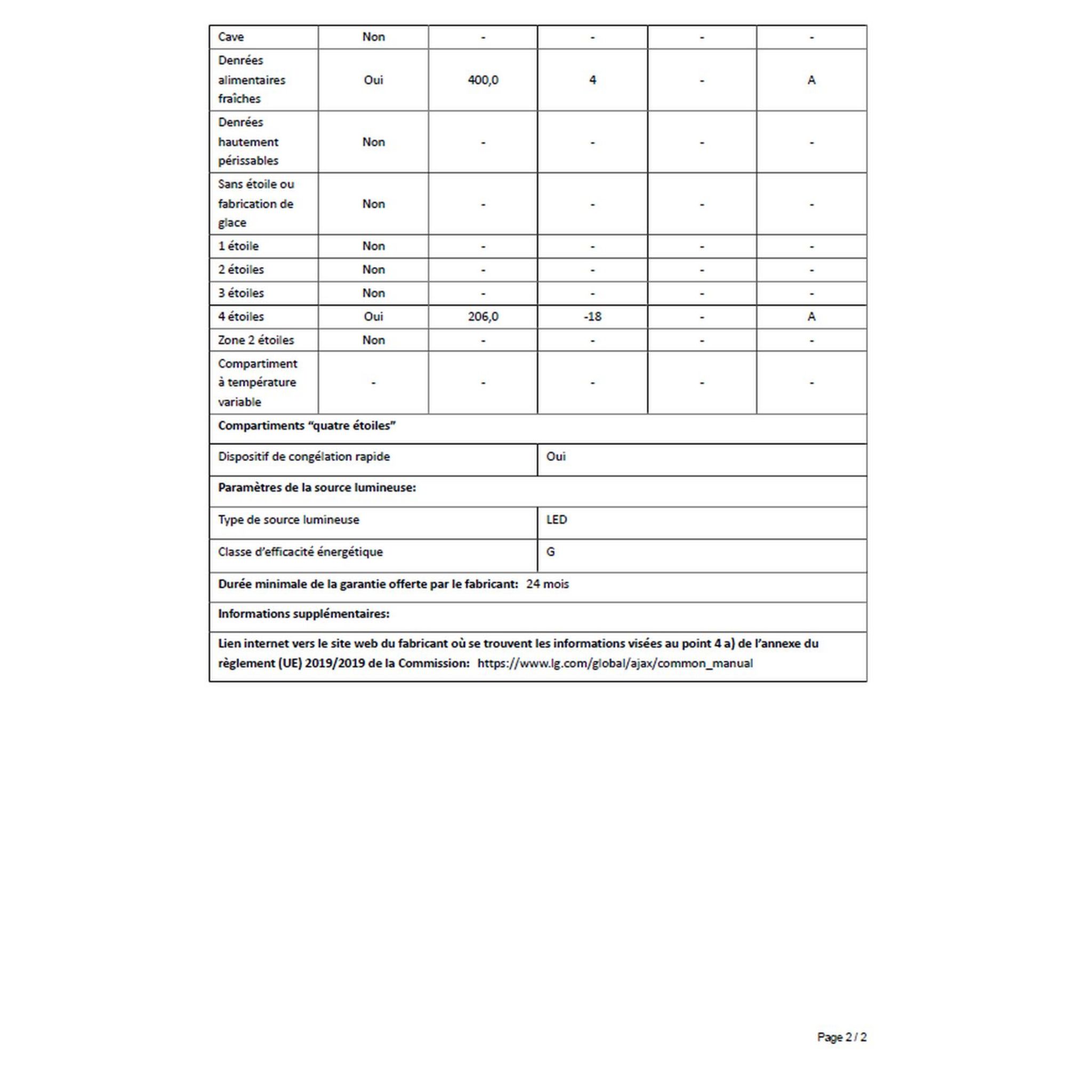 Voir la diapositive 10 : LG Réfrigérateur américain GSJ360DIDV, 606 L, Froid ventilé No frost, F