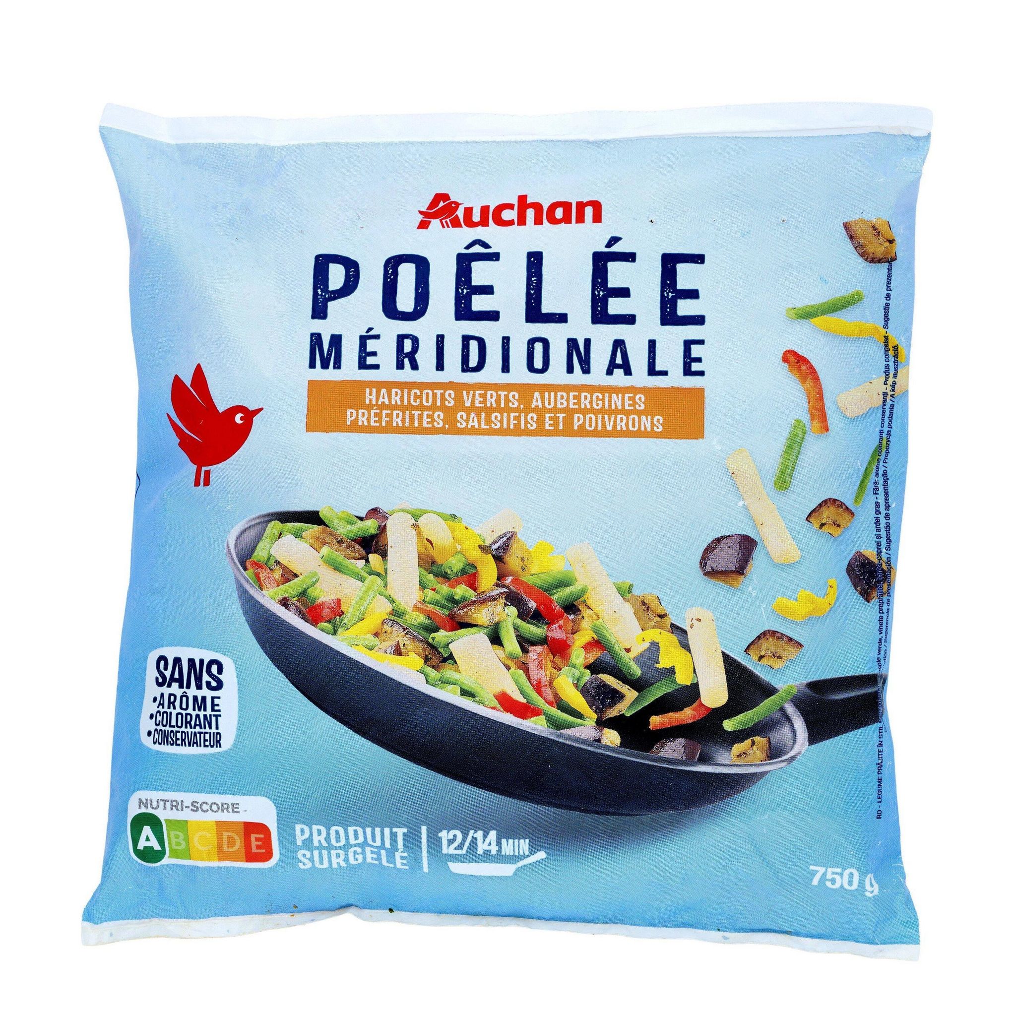 Voir la diapositive 4 : AUCHAN Poêlée méridionale 5 portions 750g