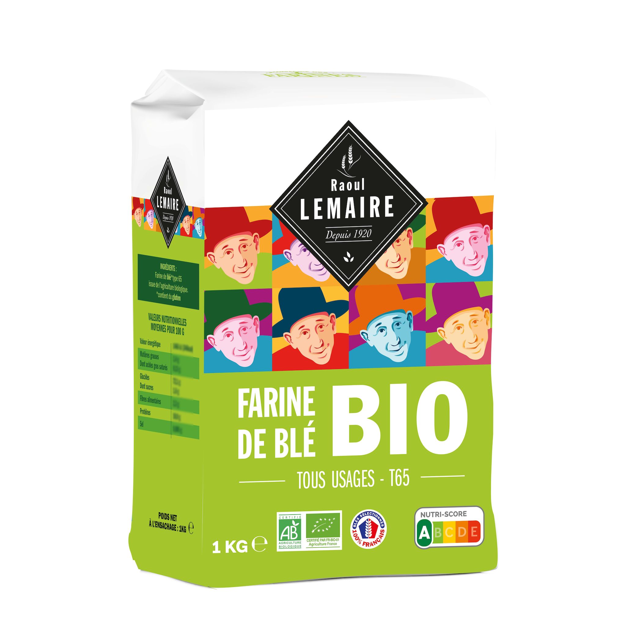 LEMAIRE Farine de blé bio T65 1kg