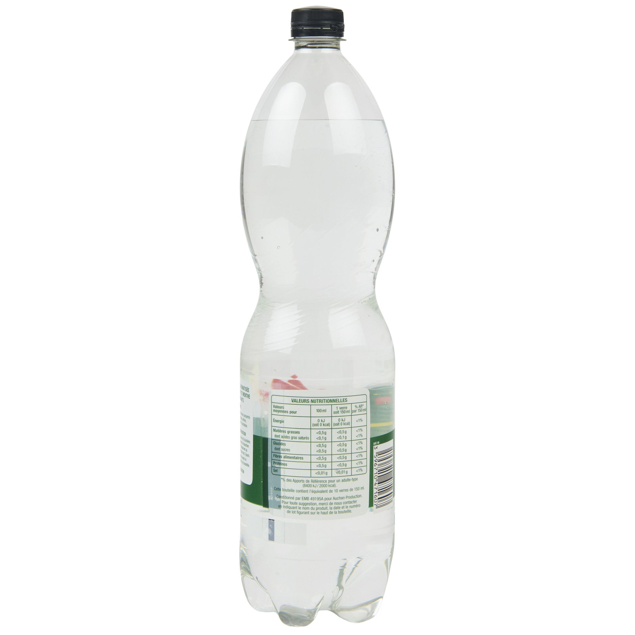 Voir la diapositive 3 : AUCHAN Soda saveur mojito sans alcool zéro 1.5l