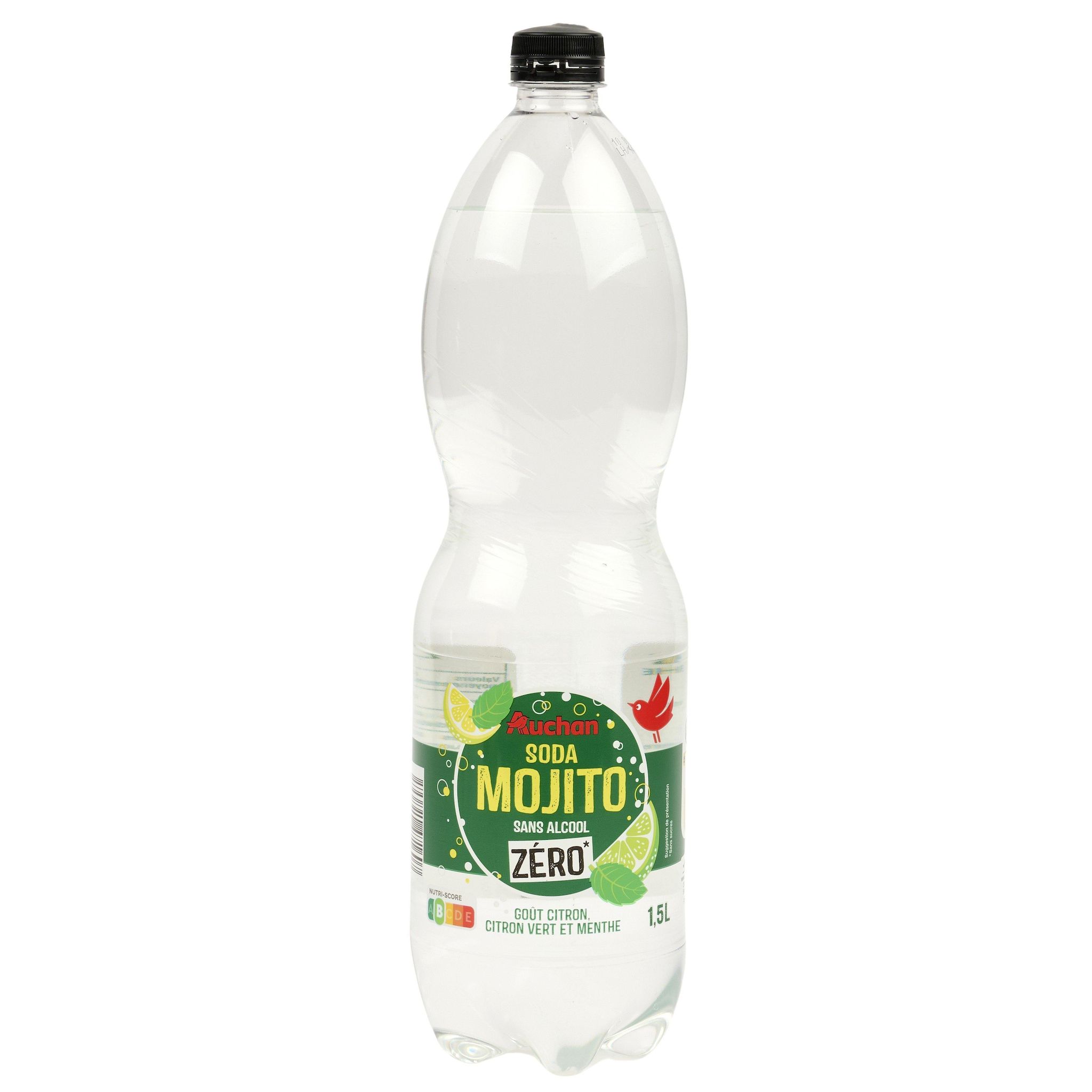 Voir la diapositive 4 : AUCHAN Soda saveur mojito sans alcool zéro 1.5l