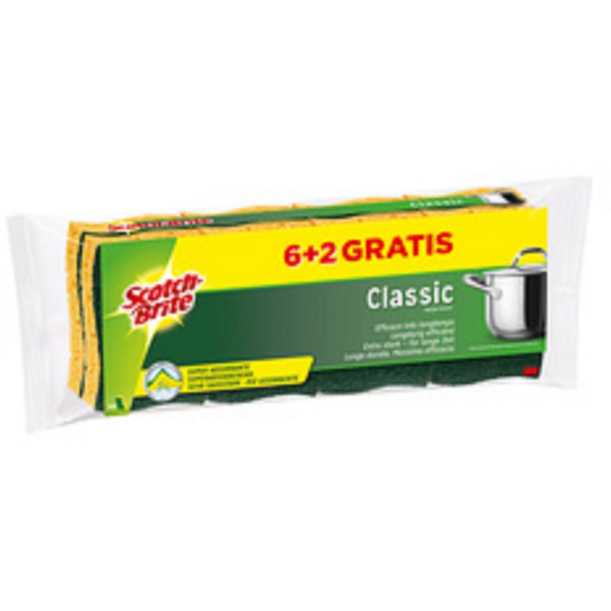 SCOTCH BRITE Eponges super absorbantes classiques dont 2 offertes 8 éponges