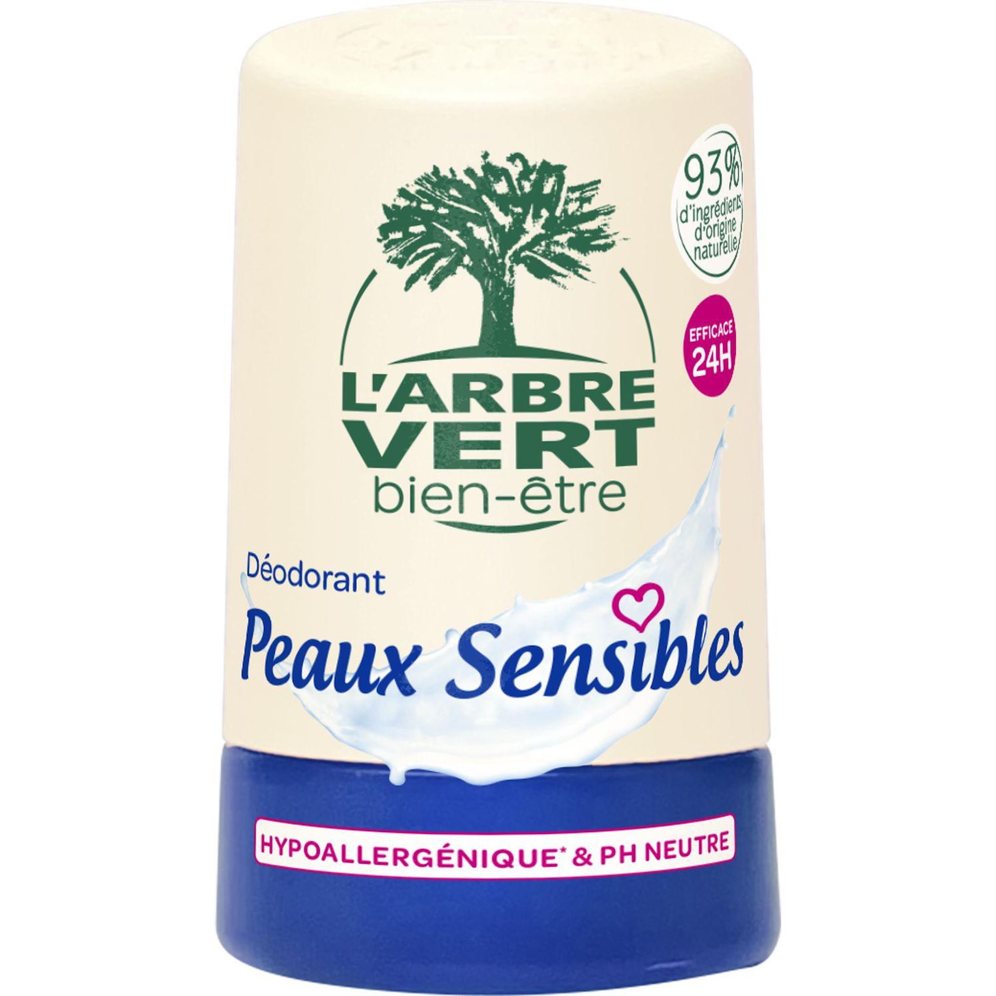 Voir la diapositive 2 : L'ARBRE VERT Déodorant bille peaux sensibles 24h 50ml
