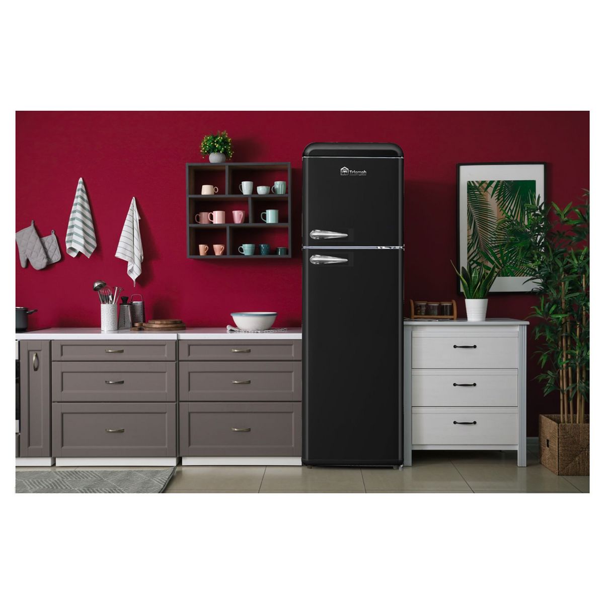 TRIOMPH Réfrigérateur 2 portes TLDP250N, 250 L, Froid statique