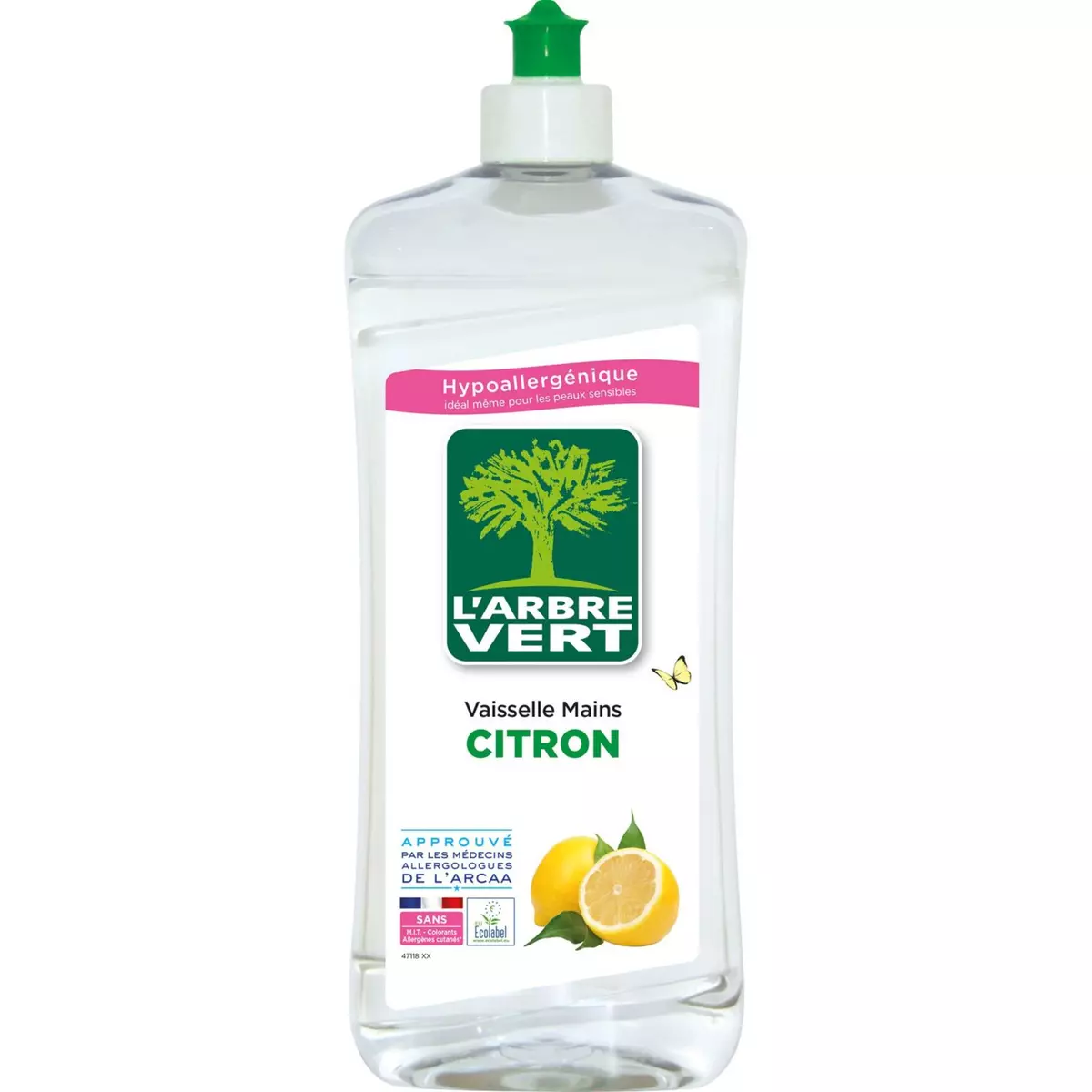 L'ARBRE VERT Liquide vaisselle au citron 6x750ml +2 offerts