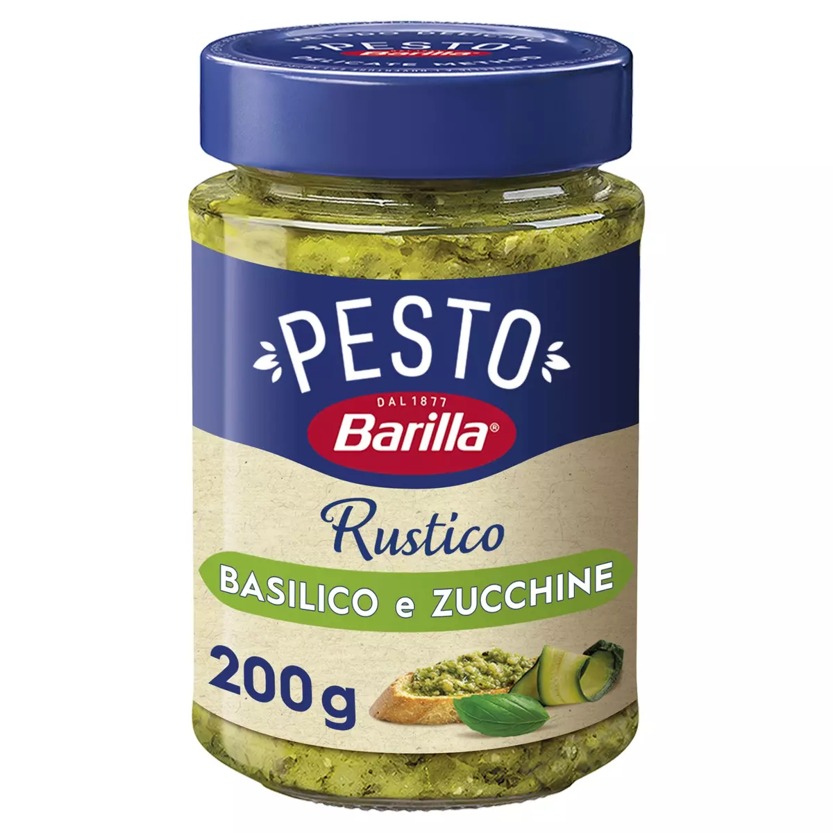BARILLA Sauce pesto au basilic et courgettes en bocal 200g