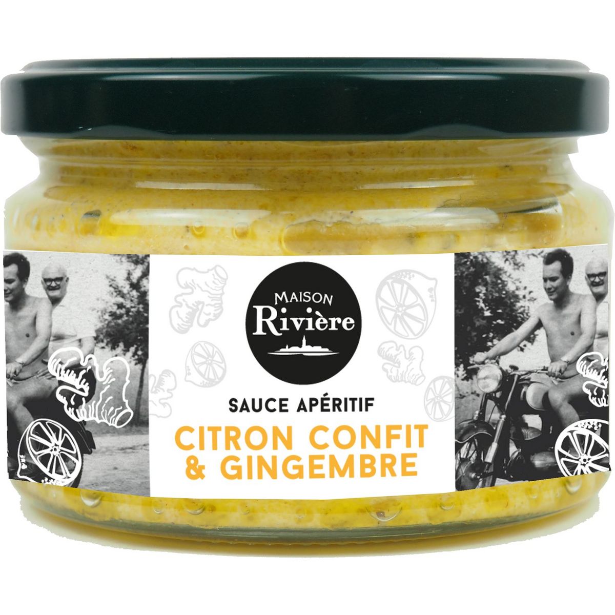 MAISON RIVIERE Sauce apéritif au citron confit et gingembre 200g