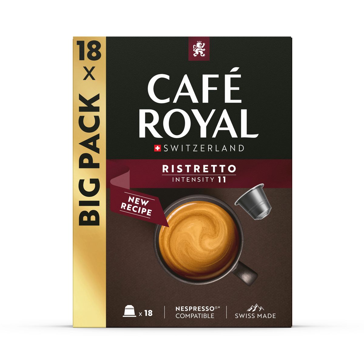 CAFE ROYAL Capsules de café Ristretto compatibles Nespresso 18 capsules 95g