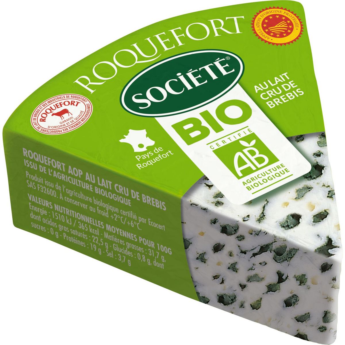 SOCIETE Roquefort bio AOP 150g