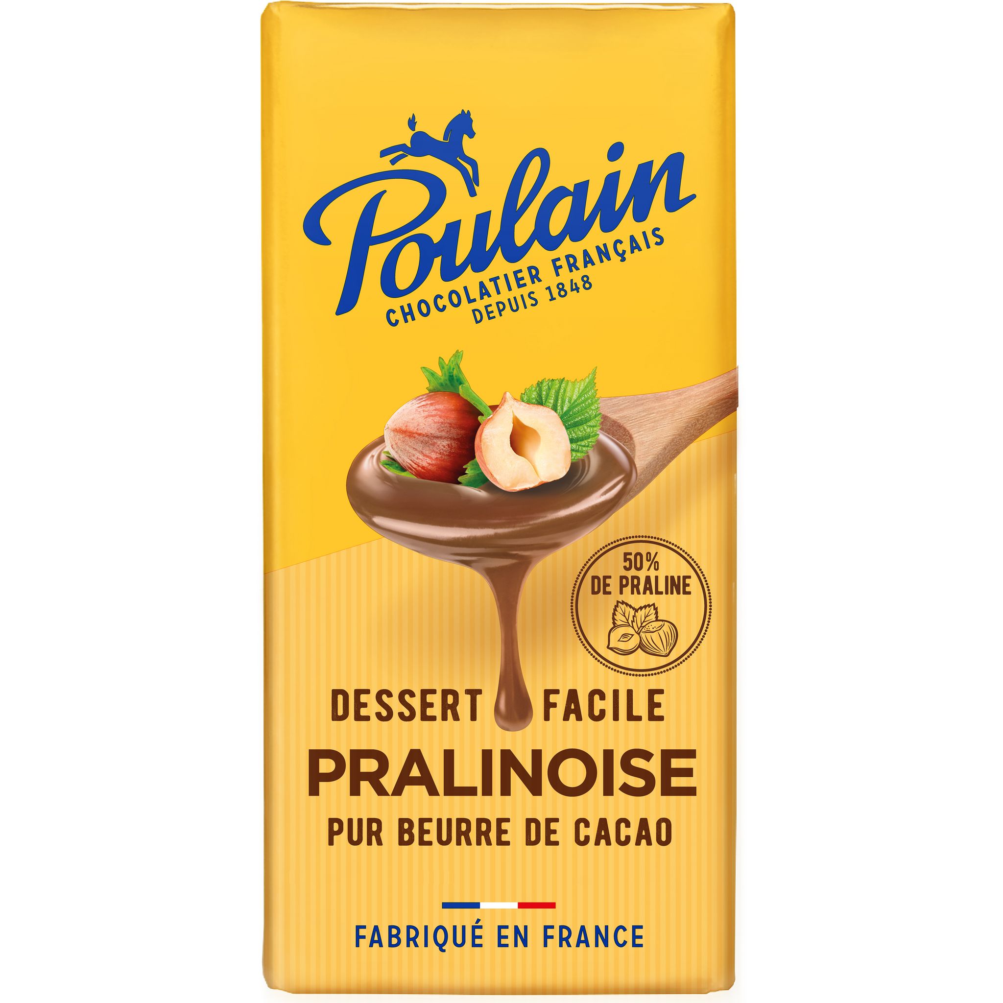 Voir la diapositive 2 : POULAIN Tablette de chocolat pralinoise pâtissier 1 pièce 180g