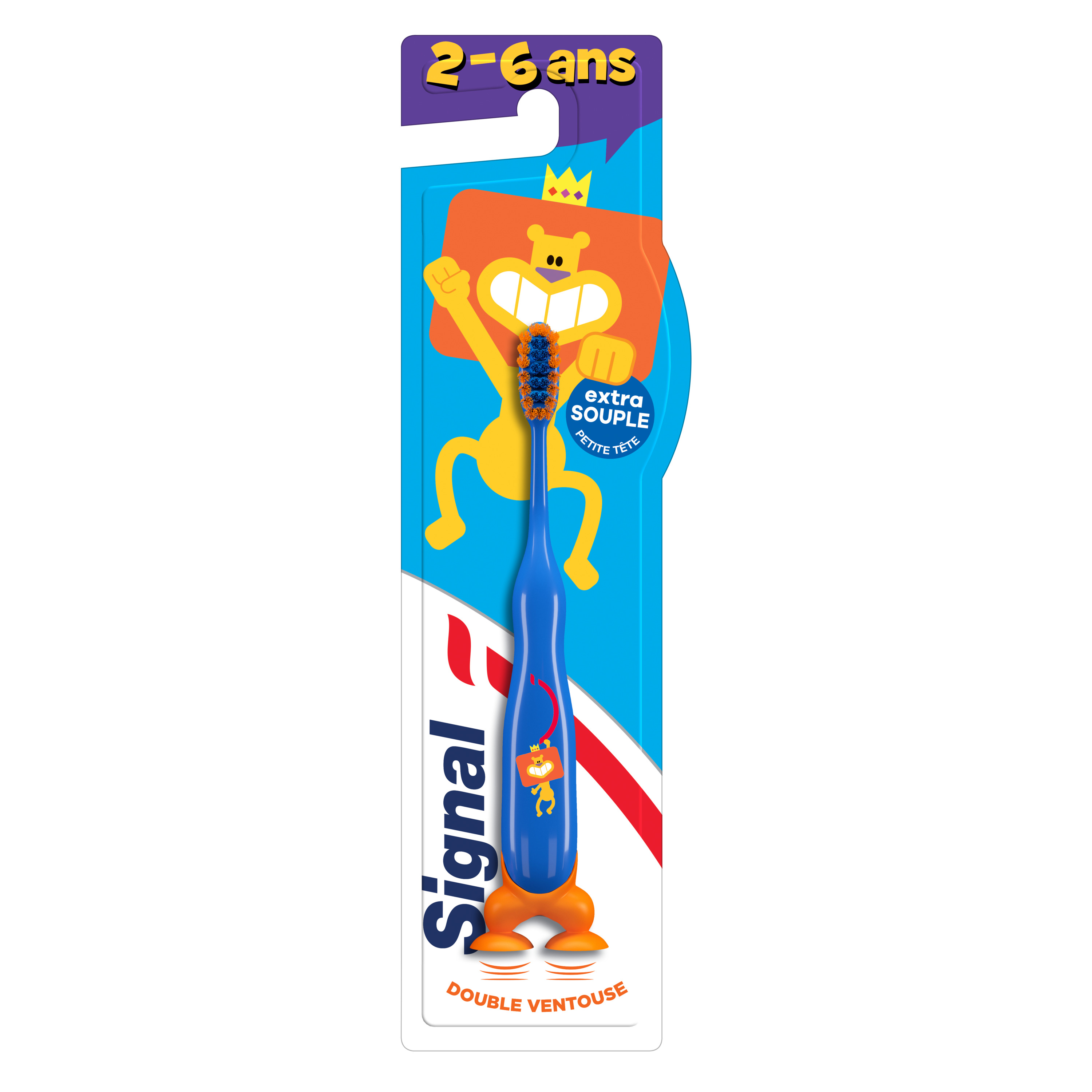 Voir la diapositive 2 : SIGNAL Brosse à dents kids 2-6 ans extra souple 1 brosse
