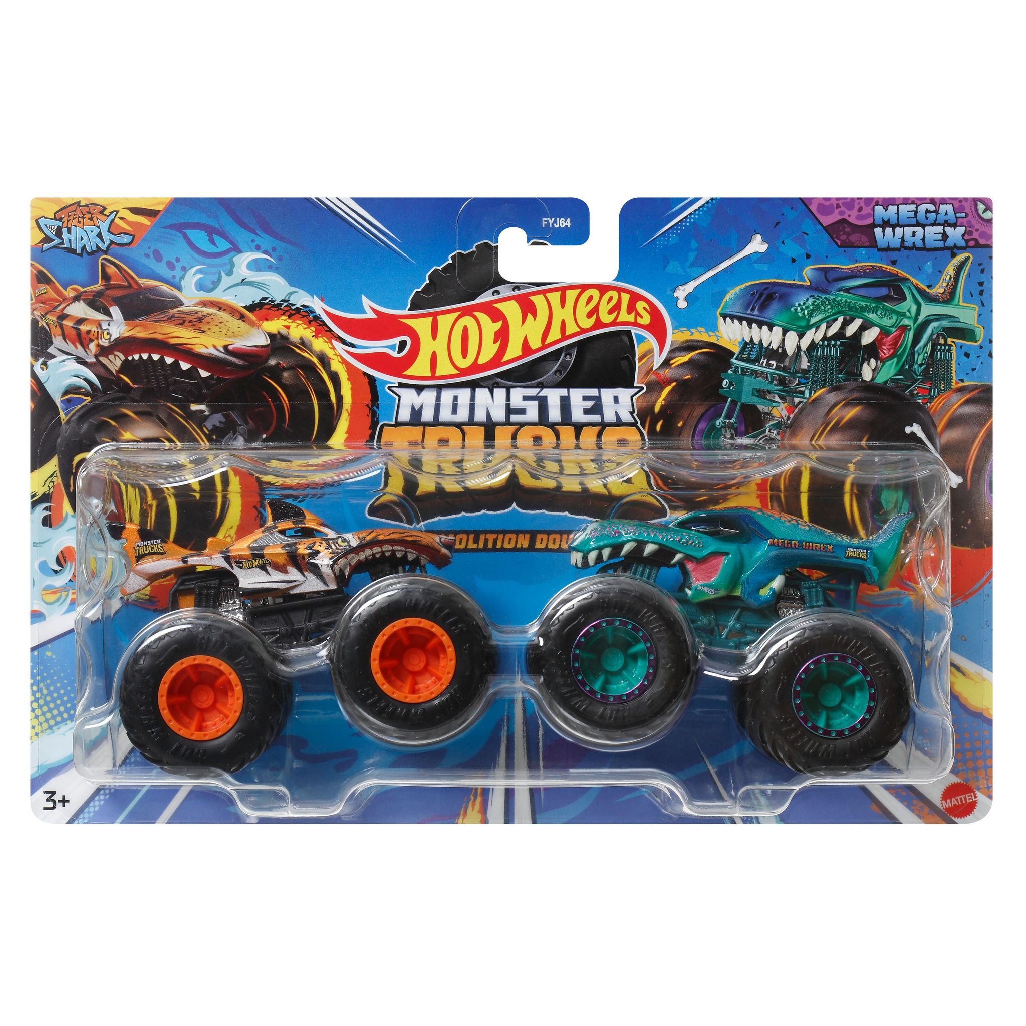 Voir la diapositive 2 : MATTEL Pack de 2 Monster Trucks 2024