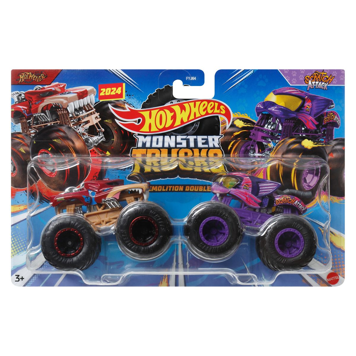 MATTEL Pack de 2 Monster Trucks 2024