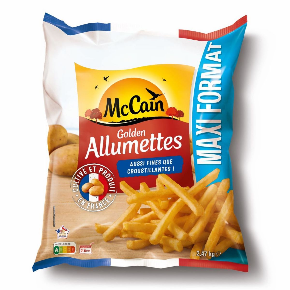 MCCAIN Golden Frites allumettes 7-8 personnes 2,47kg