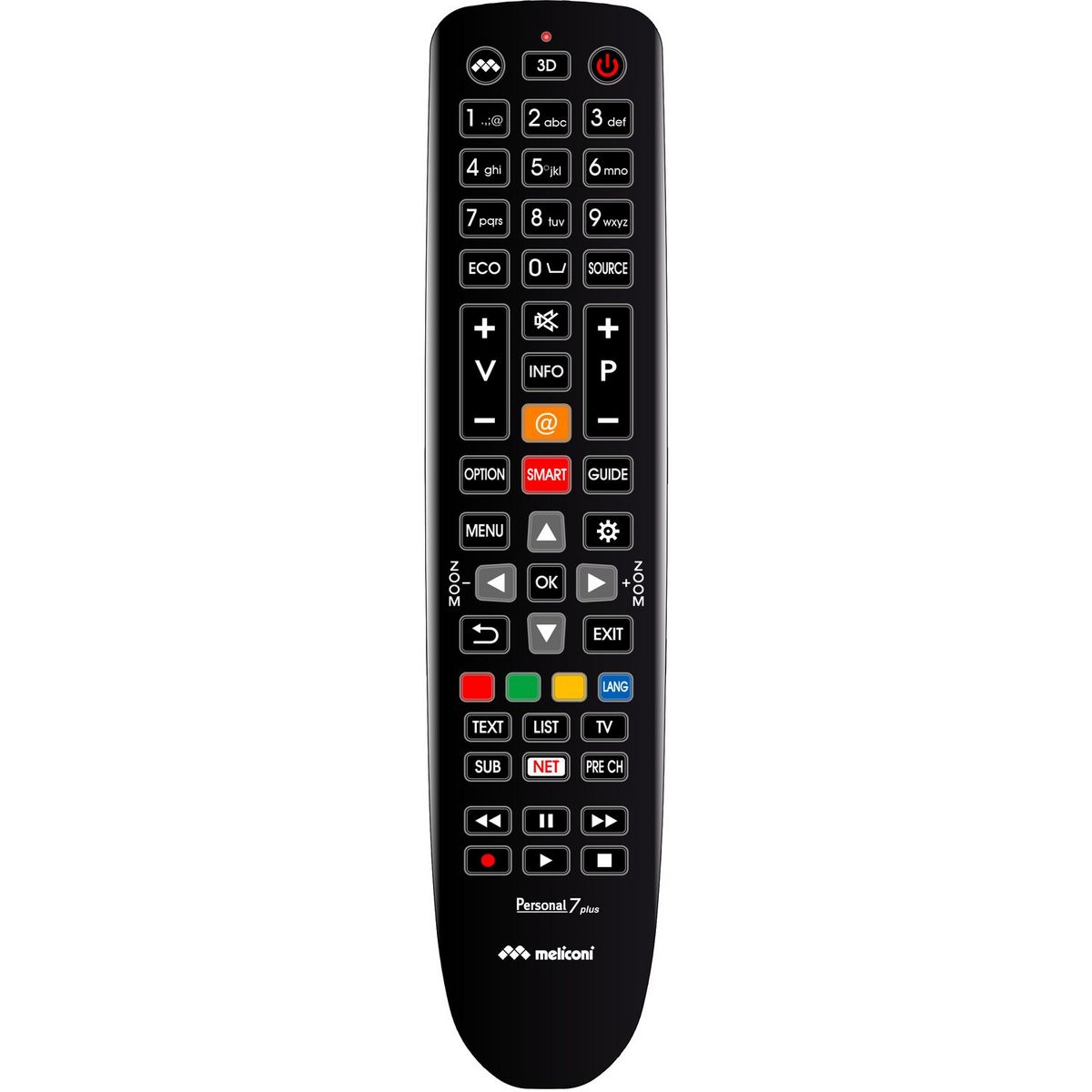 MELICONI Télécommande de remplacement à infrarouge pour TV TCL/THOMSON Personal 7 PlusB Noir