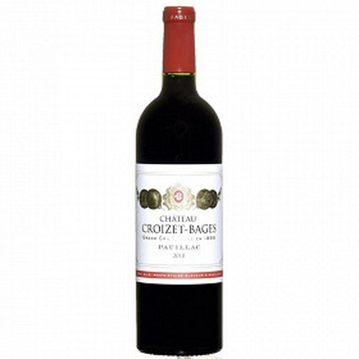 Vin rouge AOP Pauillac Château Croizet Bages grand cru classé 2017 75cl