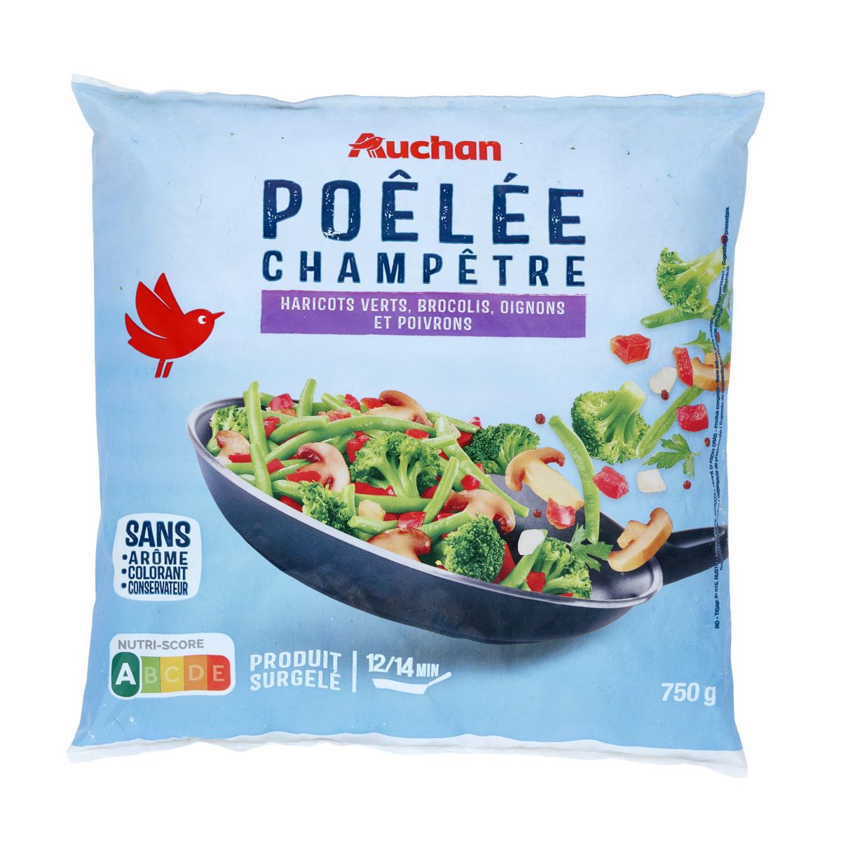 AUCHAN Poêlée de légumes champêtre 5 portions 750g